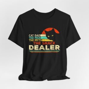 Cat Dad The Snack Dealer T-Shirt | Retro Cat Graphic