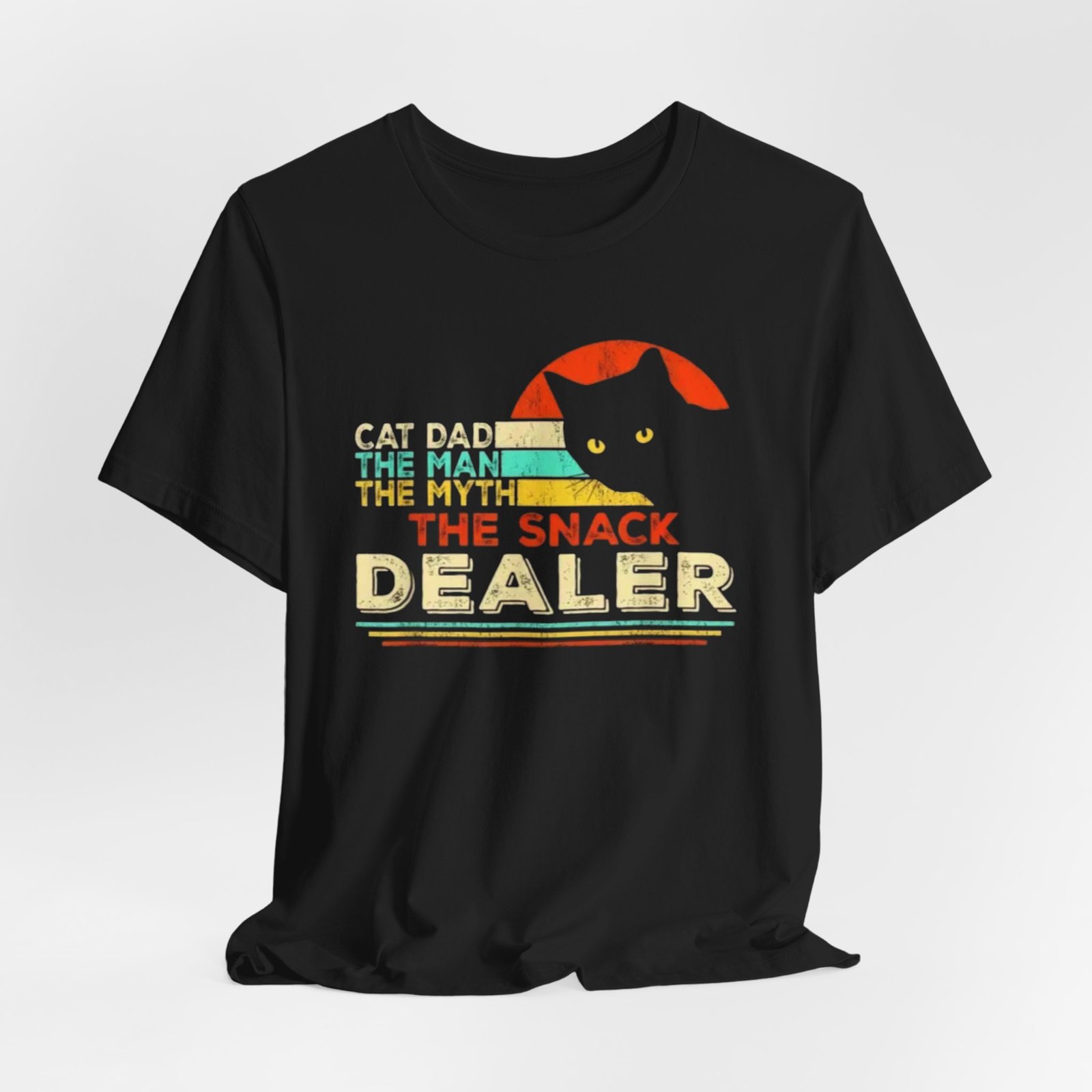 Cat Dad The Snack Dealer T-Shirt | Retro Cat Graphic