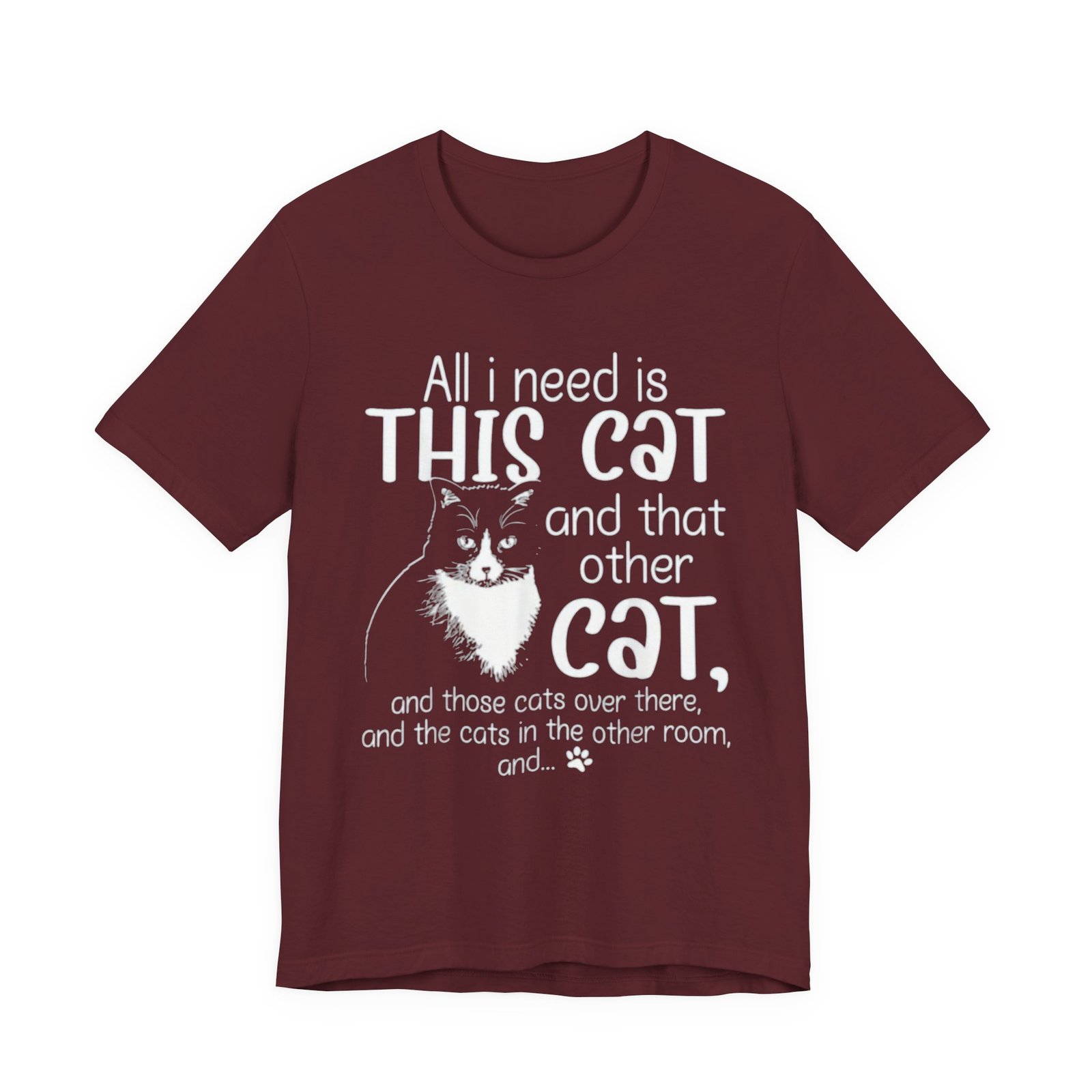 Cute Cat Illustration Tee | Cat Graphic T-Shirt - Image 33
