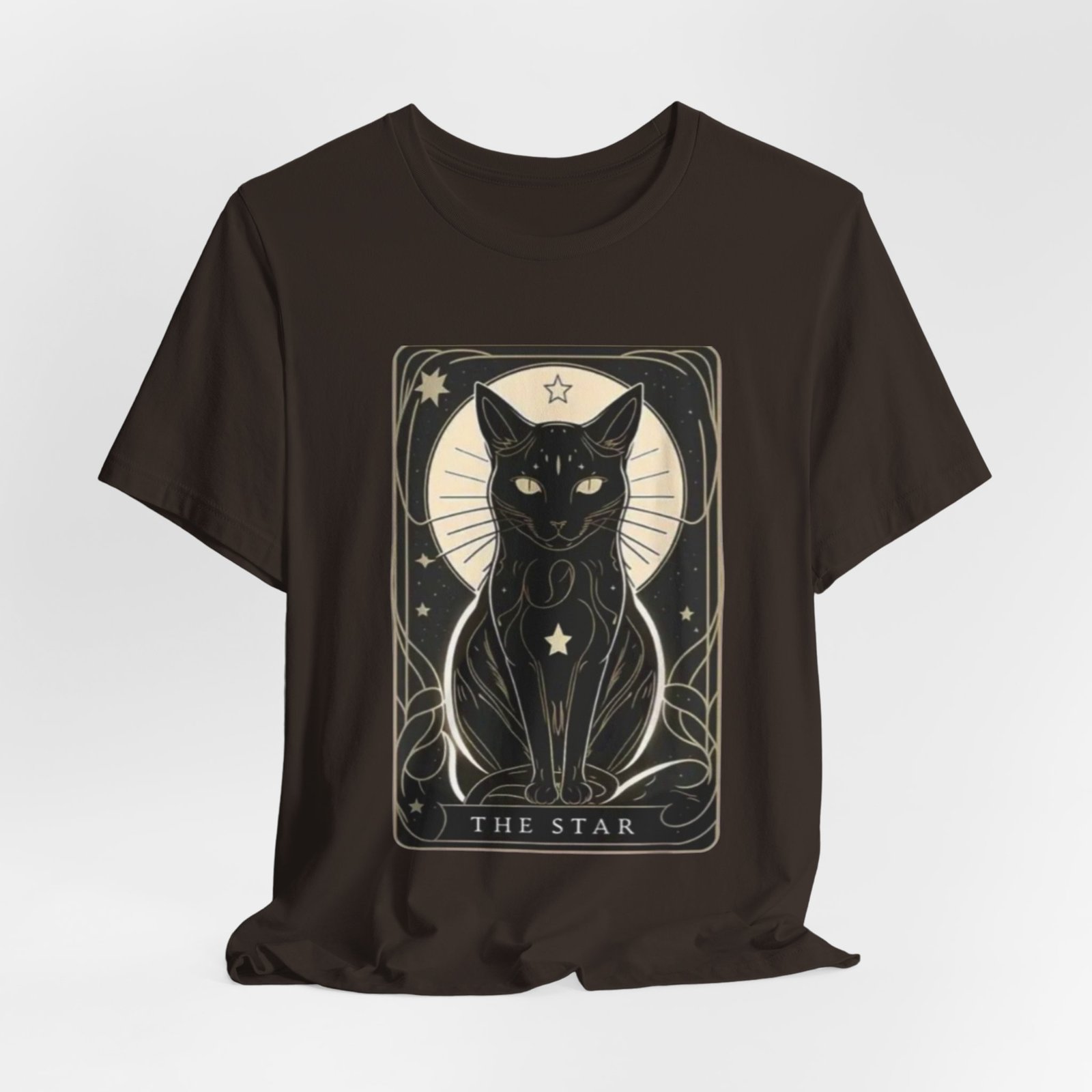 Tarot Black Cat The Star T-Shirt | Mystical Occult Illustration - Image 4