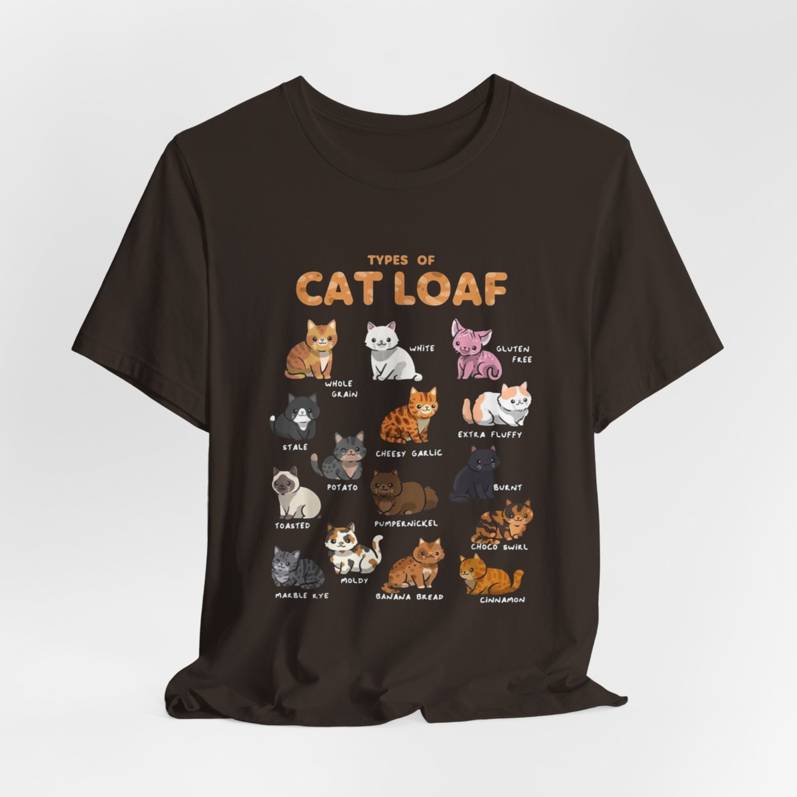 Types of Cat Loaf T-Shirt | Cute Cat Pose Illustration, Cat Lover Tee - Image 8