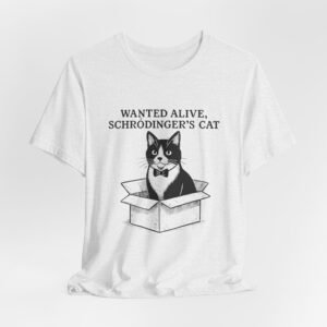 Schrödinger's Cat in Box T-Shirt | Funny Science Cat Tee