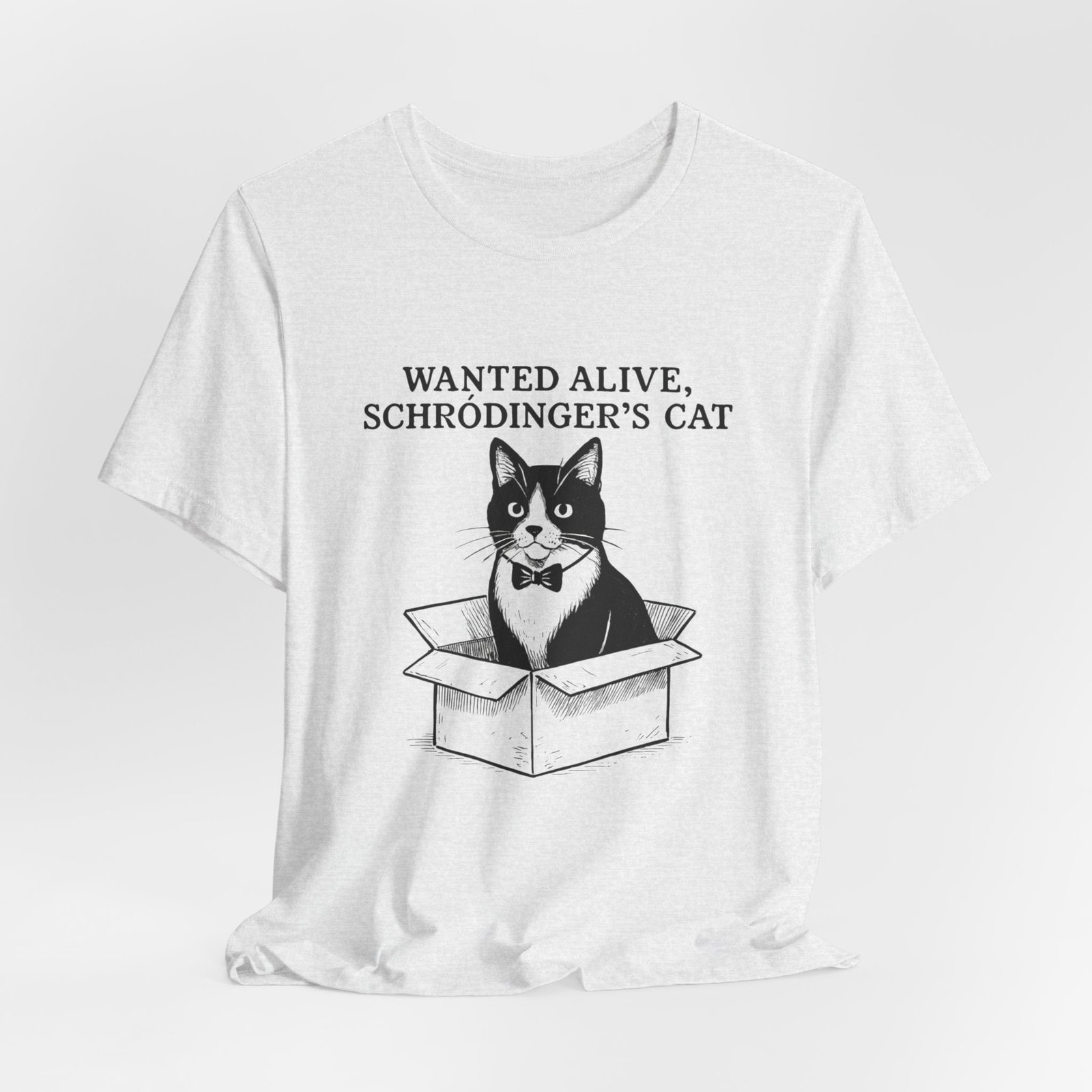 Schrödinger's Cat in Box T-Shirt | Funny Science Cat Tee