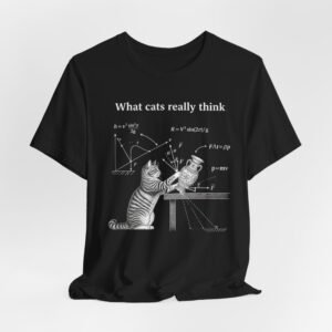 What Cats Really Think T-Shirt | Cat Physics Diagram Tee, Funny Cat Science Shirt