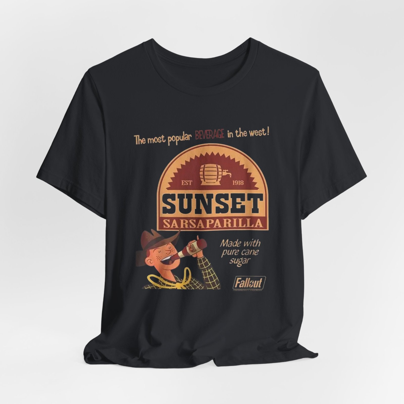 Sunset Sarsaparilla Tee — Retro Fallout Soda Logo T-shirt, Fallout Tee - Image 20