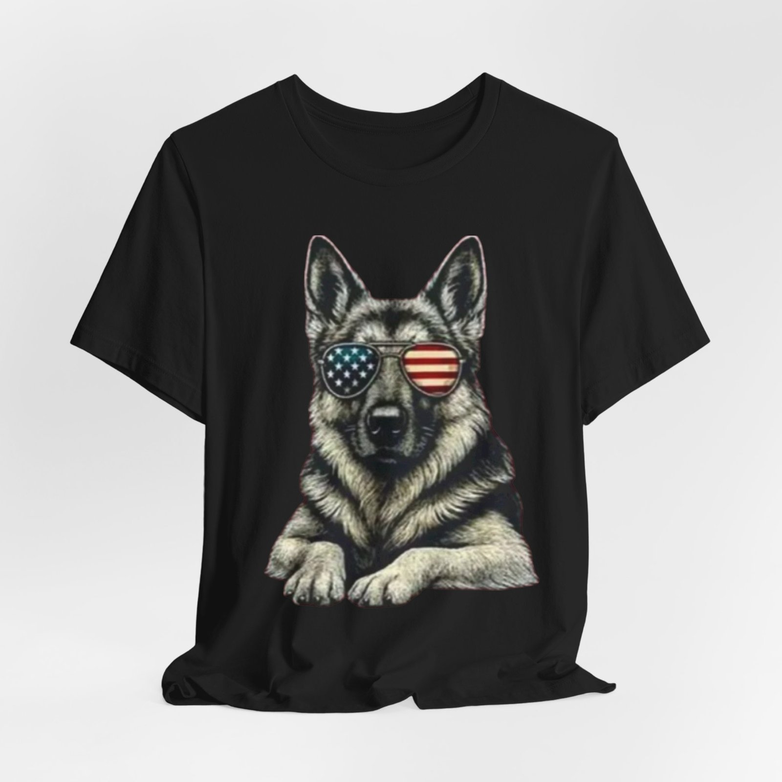 German Shepherd, American Flag Sunglasses German Shepherd T-Shirt - Image 12