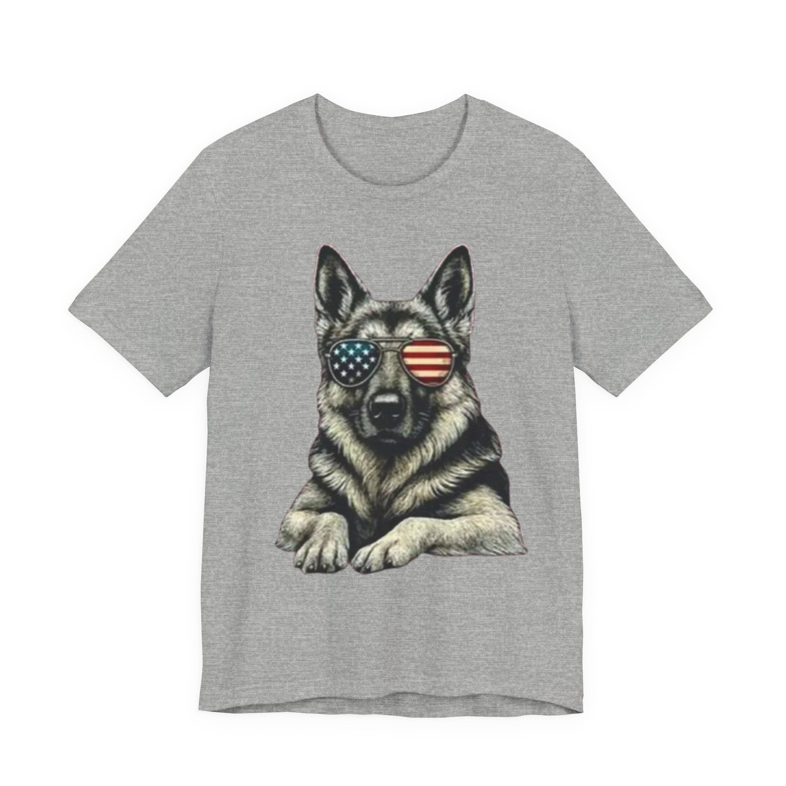 German Shepherd, American Flag Sunglasses German Shepherd T-Shirt - Image 17