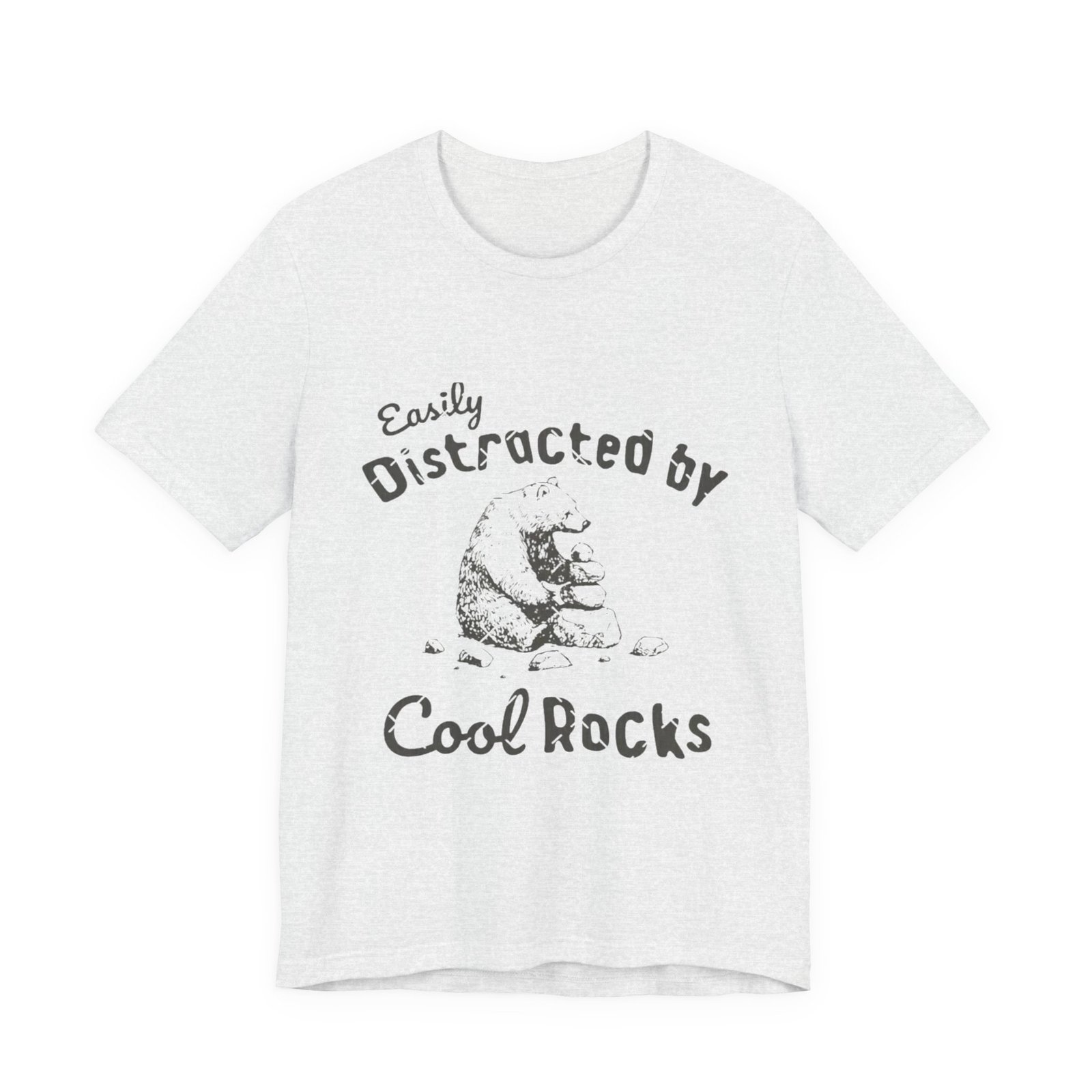 Easily Distracted by Cool Rocks Tee, Fun Unisex T-Shirt, Nature Lover Shirt, Gift for Geology Enthusiasts, Cute Casual Wear - Image 2