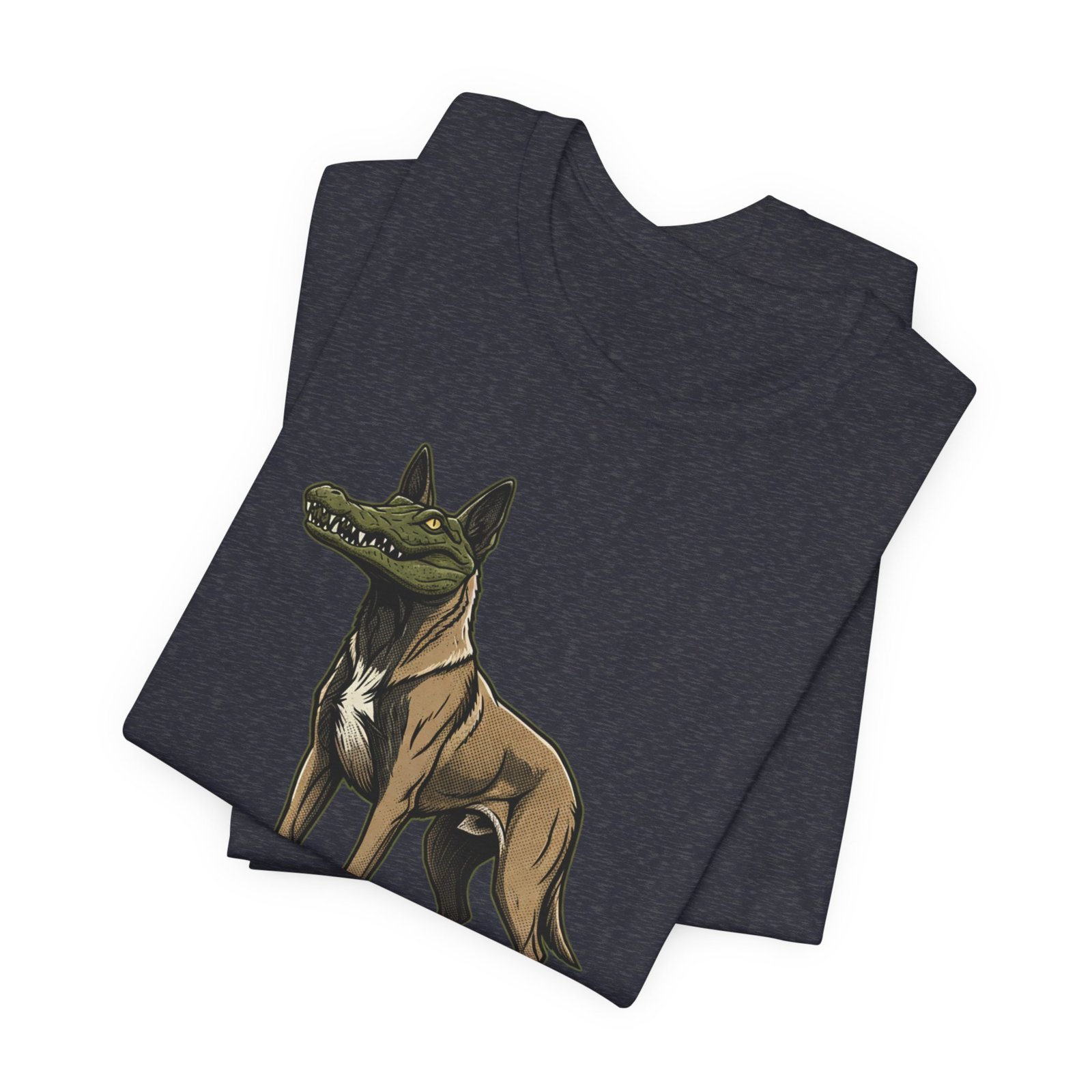 Maligator dog illustration Tee | Crocodile head canine mashup - Image 27