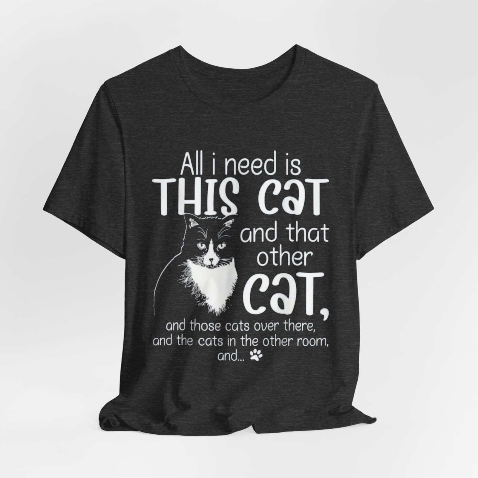 Cute Cat Illustration Tee | Cat Graphic T-Shirt - Image 24