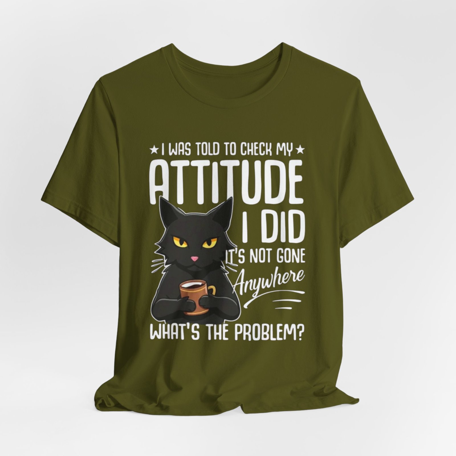 Sassy Black Cat Attitude T-Shirt | Funny Cat Tee, Graphic Kitty Quote - Image 16