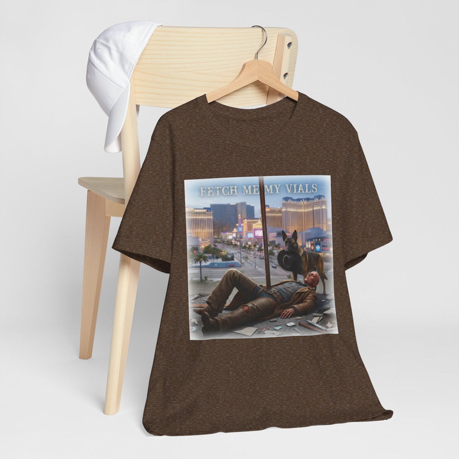 Fetch me my vials, Fallout Tee, Street Scene Graphic Tee — "Fetch Me My Vials" Retro Vegas Art Shirt - Image 20