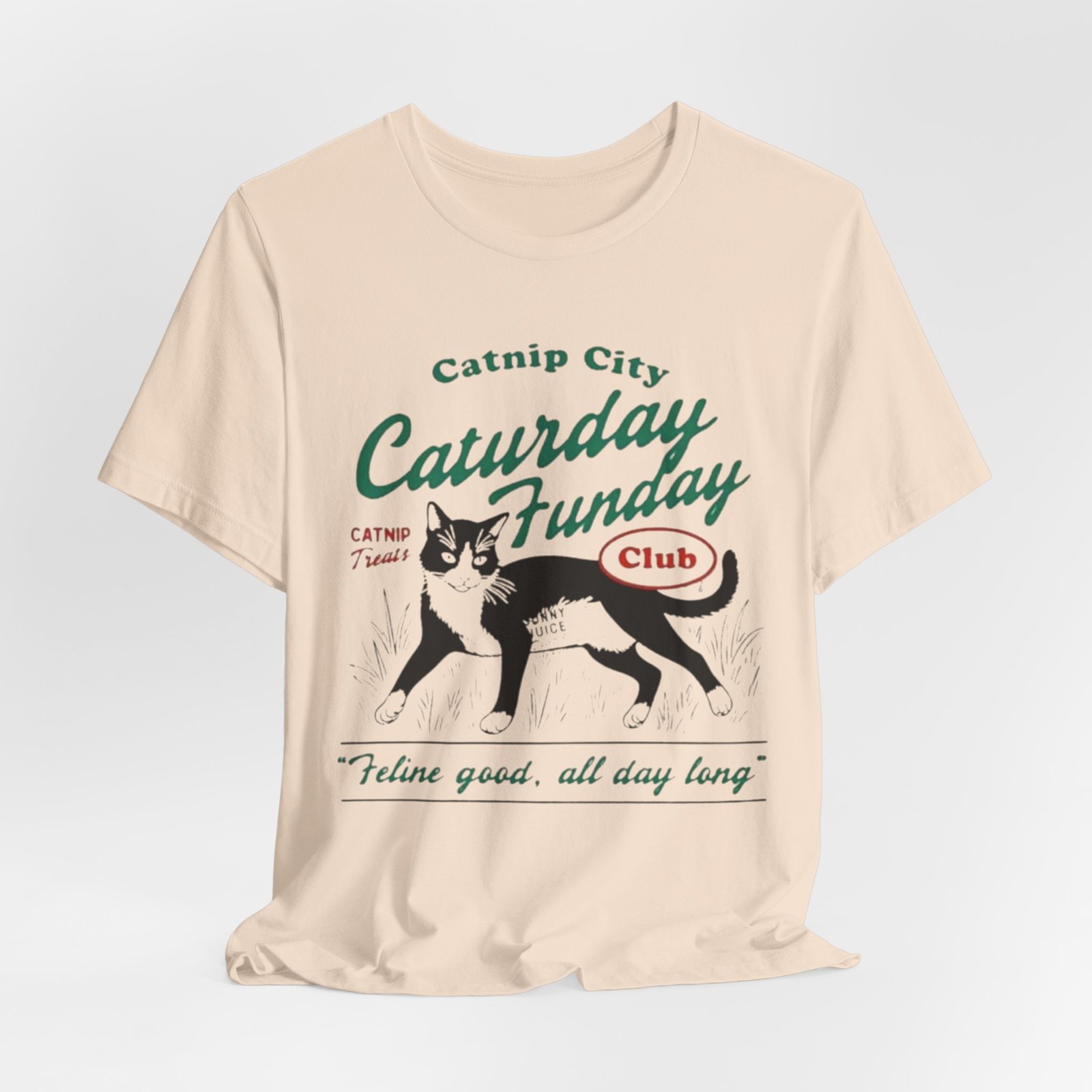 Catnip City Caturday Funday Cat T-Shirt | Vintage Cat Graphic Tee - Image 16