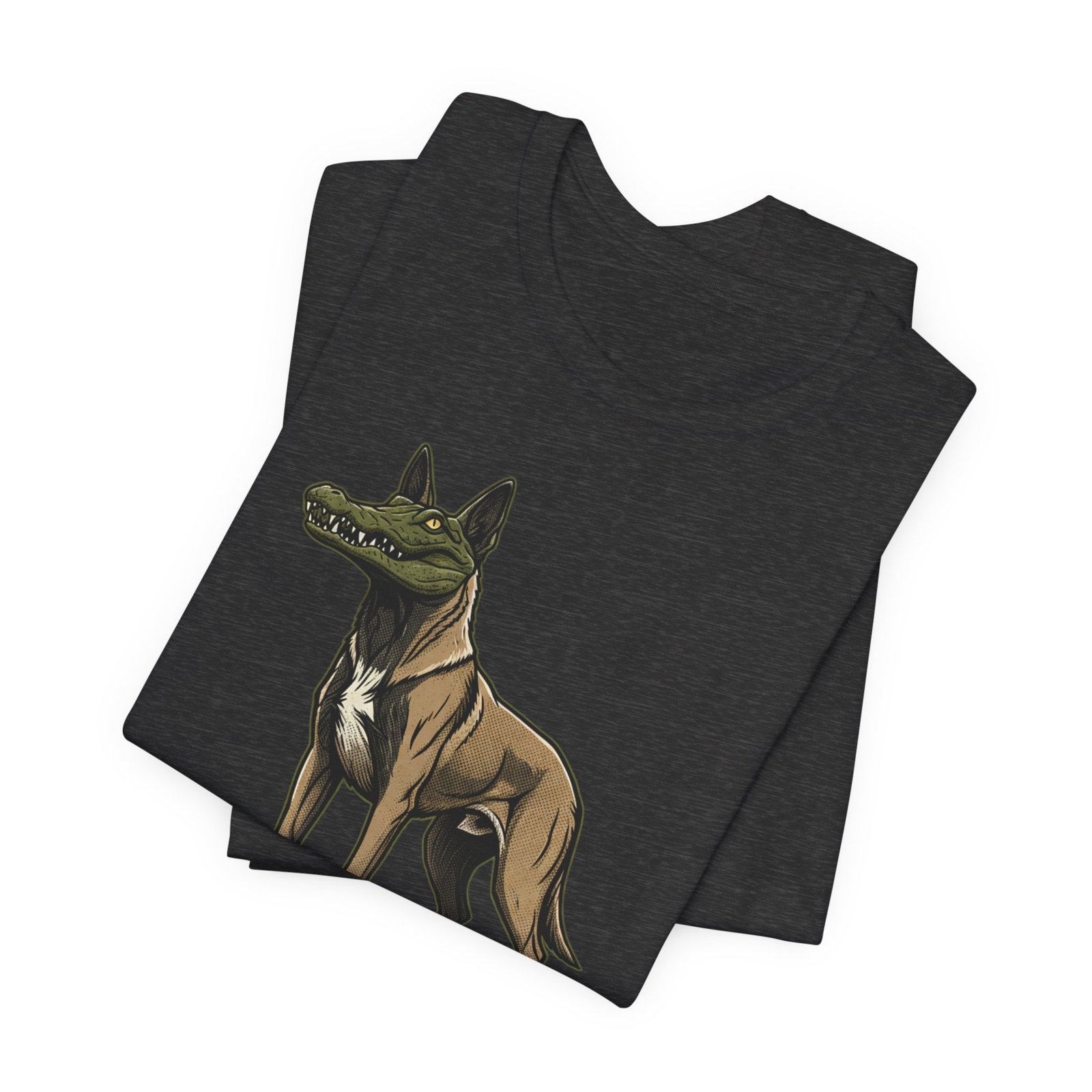 Maligator dog illustration Tee | Crocodile head canine mashup - Image 23