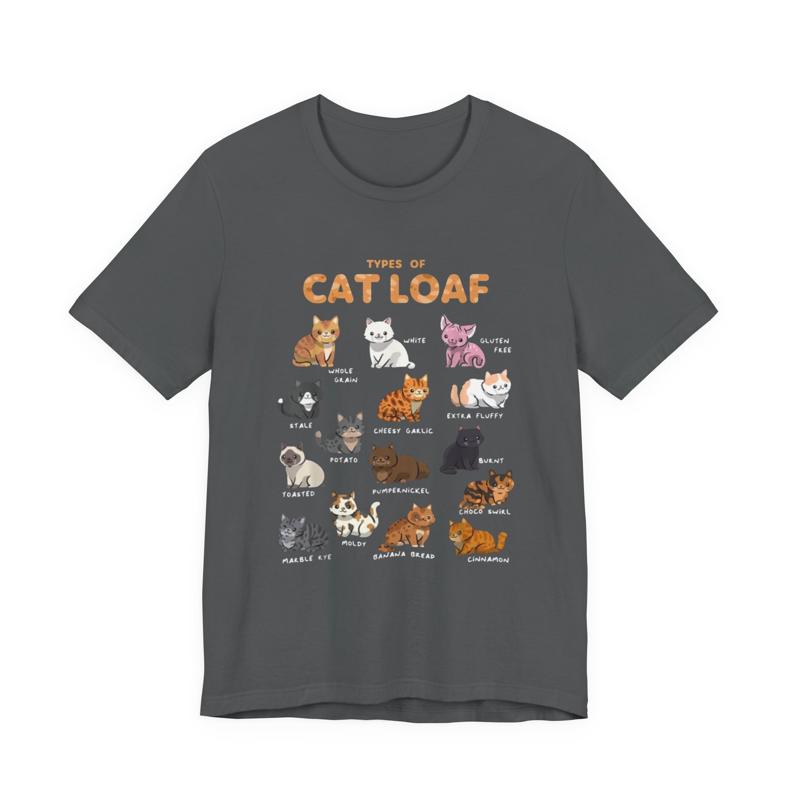 Types of Cat Loaf T-Shirt | Cute Cat Pose Illustration, Cat Lover Tee - Image 21