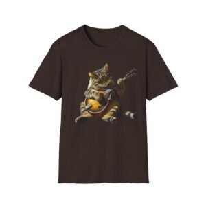 Funny Cat Playing Mandolin T-Shirt