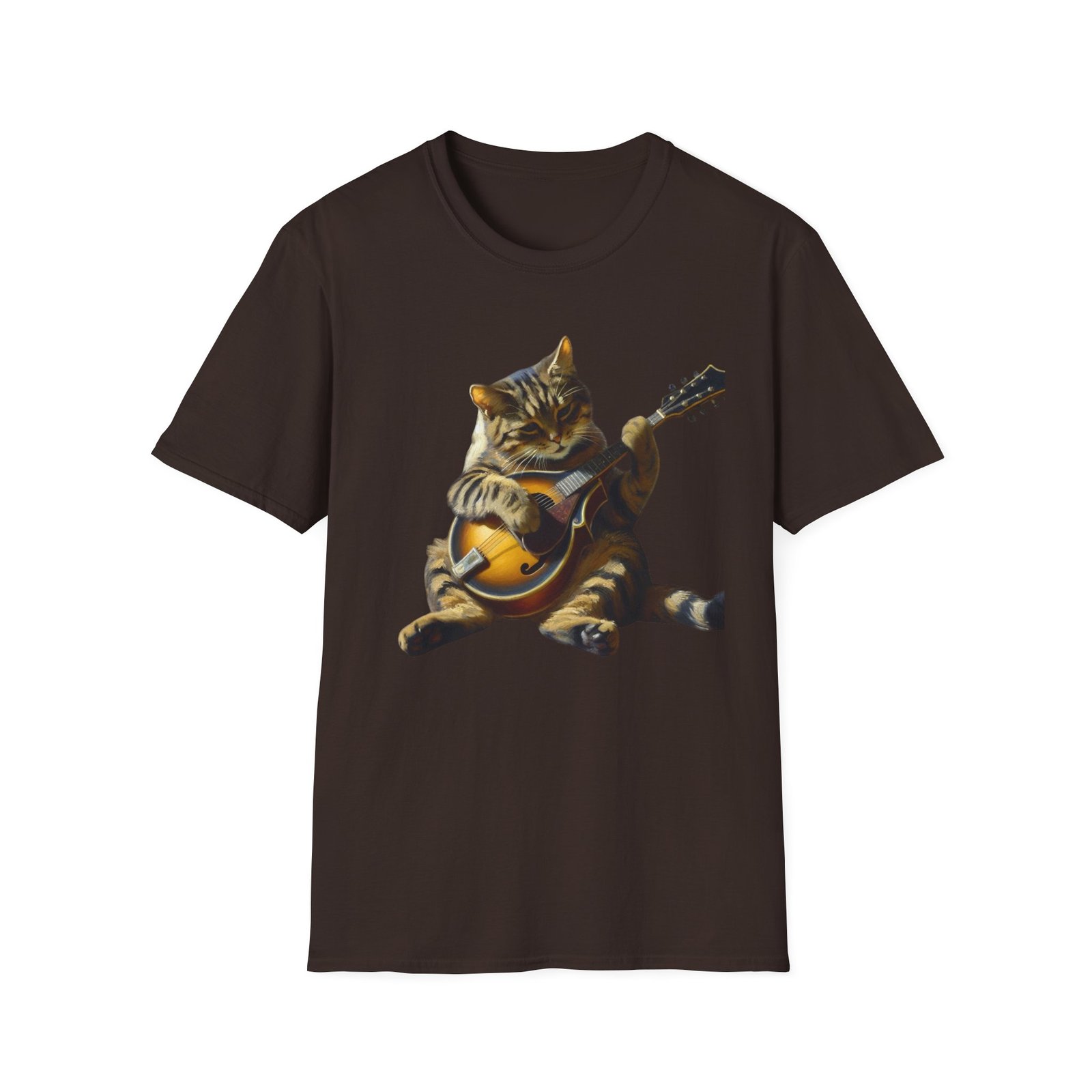 Funny Cat Playing Mandolin T-Shirt