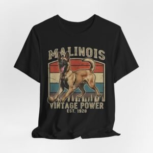 Malinois Vintage Power Tee | Belgian Malinois Dog Retro Design
