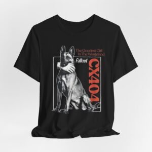 Fallout , Belgian Malinios Dog Protection Tee — Vintage German Shepherd 'CX404' Graphic T-Shirt