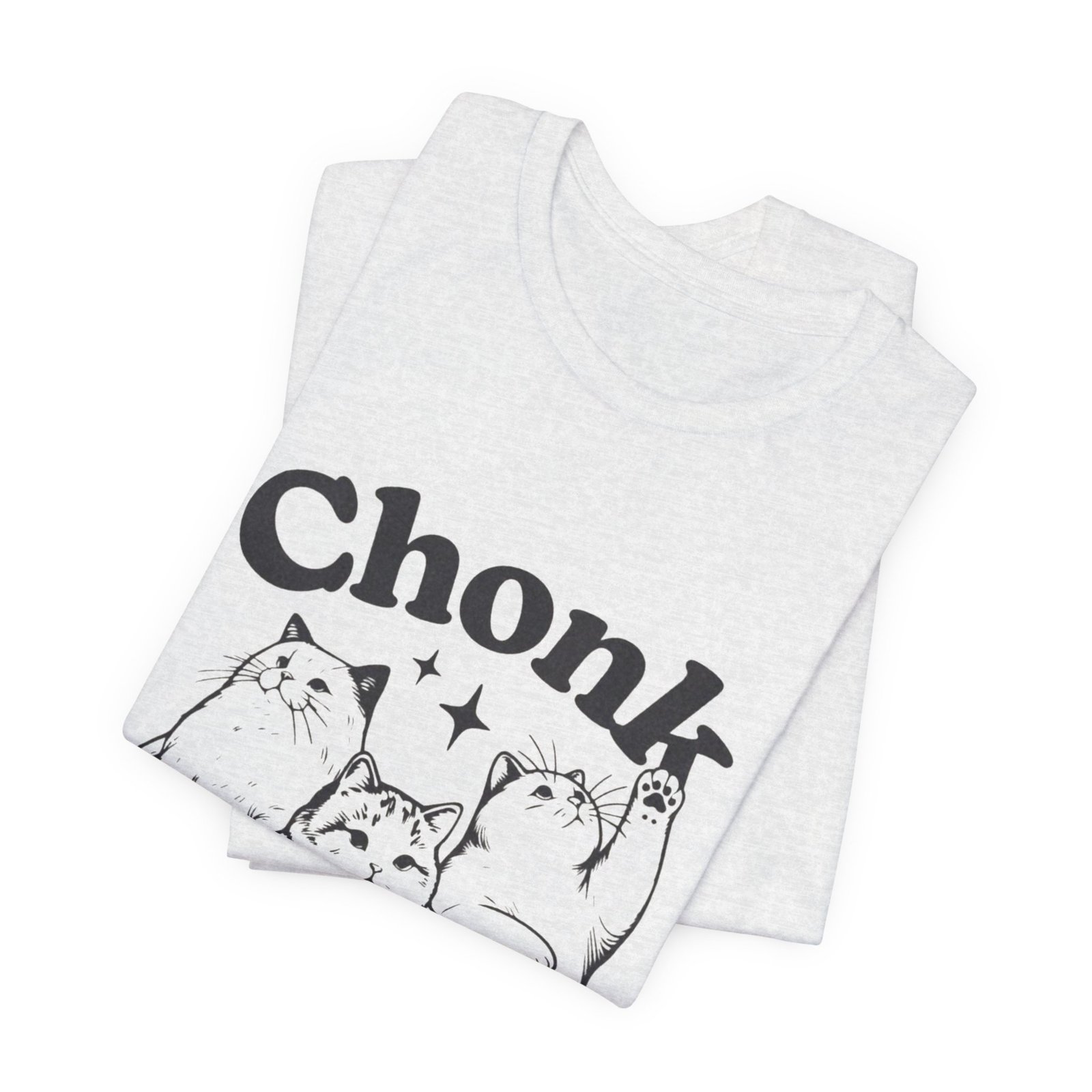 Chonk Cat Unisex Tee, Funny Cat T-Shirt, Gift for Cat Lovers, Cute Animal Shirt, Pet Lover Apparel, Casual Wear - Image 4