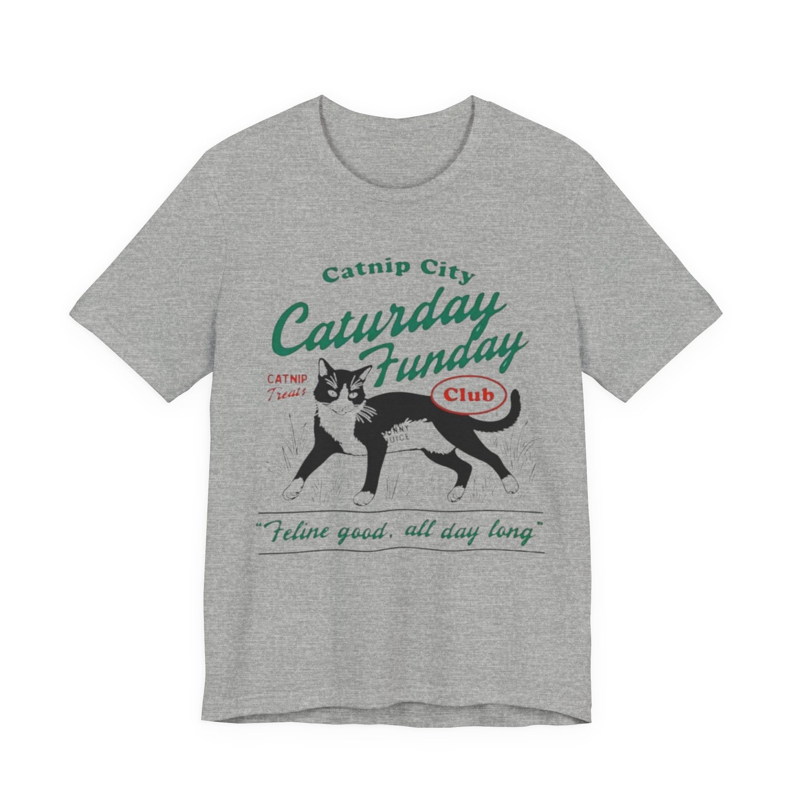 Catnip City Caturday Funday Cat T-Shirt | Vintage Cat Graphic Tee - Image 25
