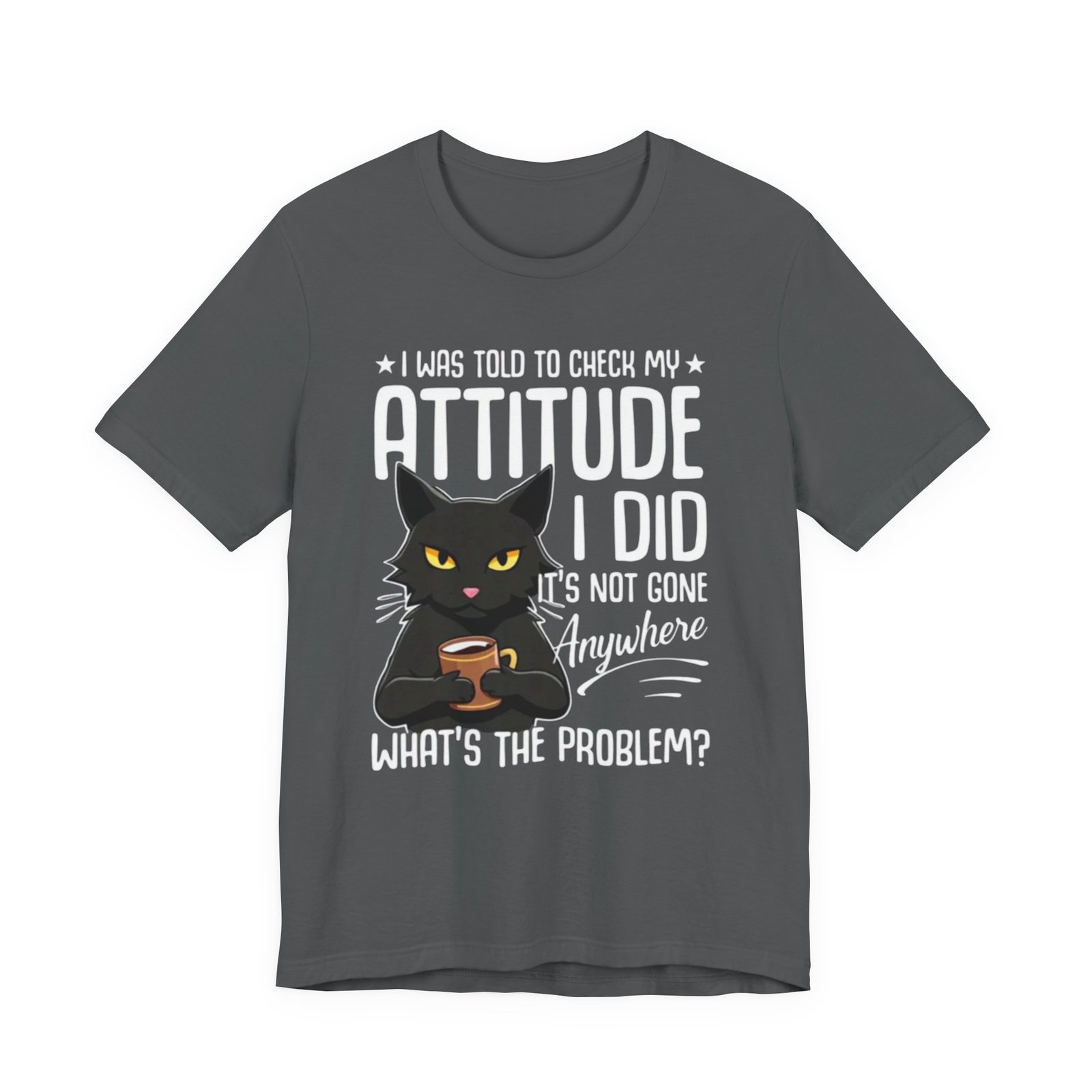 Sassy Black Cat Attitude T-Shirt | Funny Cat Tee, Graphic Kitty Quote - Image 21