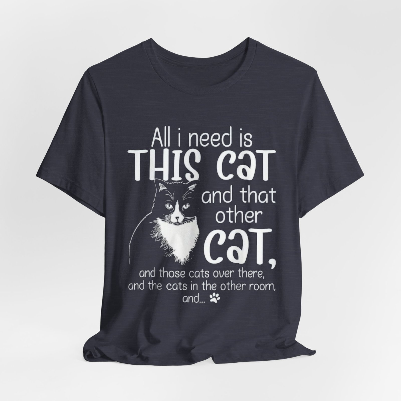 Cute Cat Illustration Tee | Cat Graphic T-Shirt - Image 32