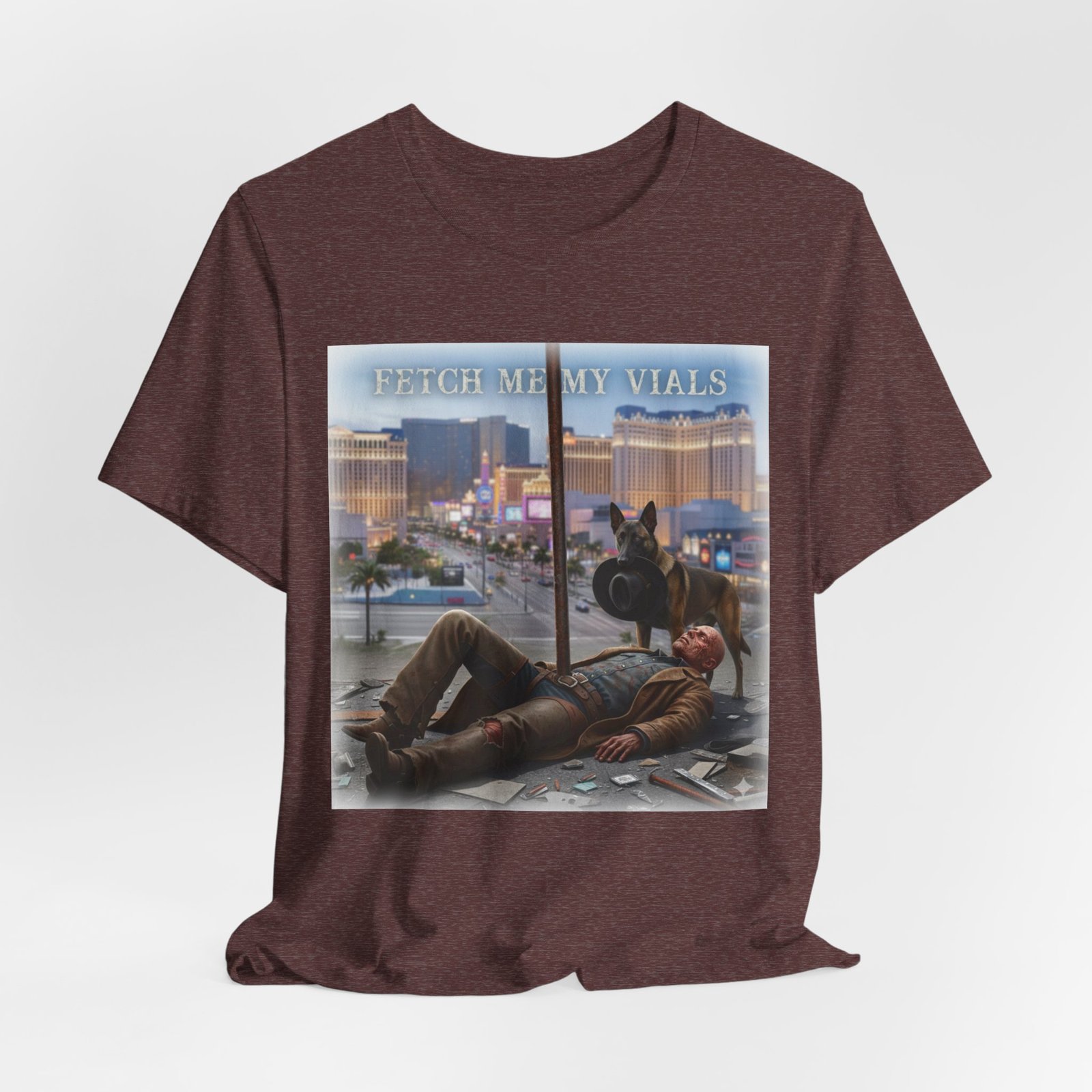 Fetch me my vials, Fallout Tee, Street Scene Graphic Tee — "Fetch Me My Vials" Retro Vegas Art Shirt - Image 44