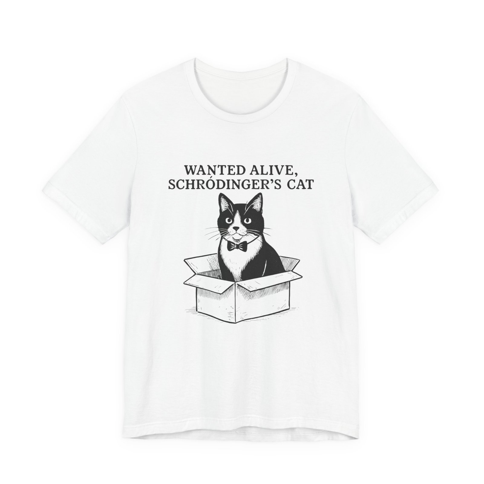 Schrödinger's Cat in Box T-Shirt | Funny Science Cat Tee - Image 5