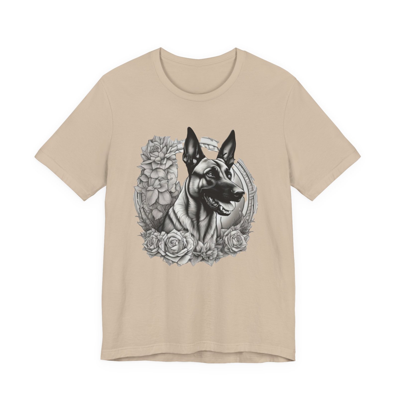 Belgian Malinois Floral Portrait T-Shirt - Image 21