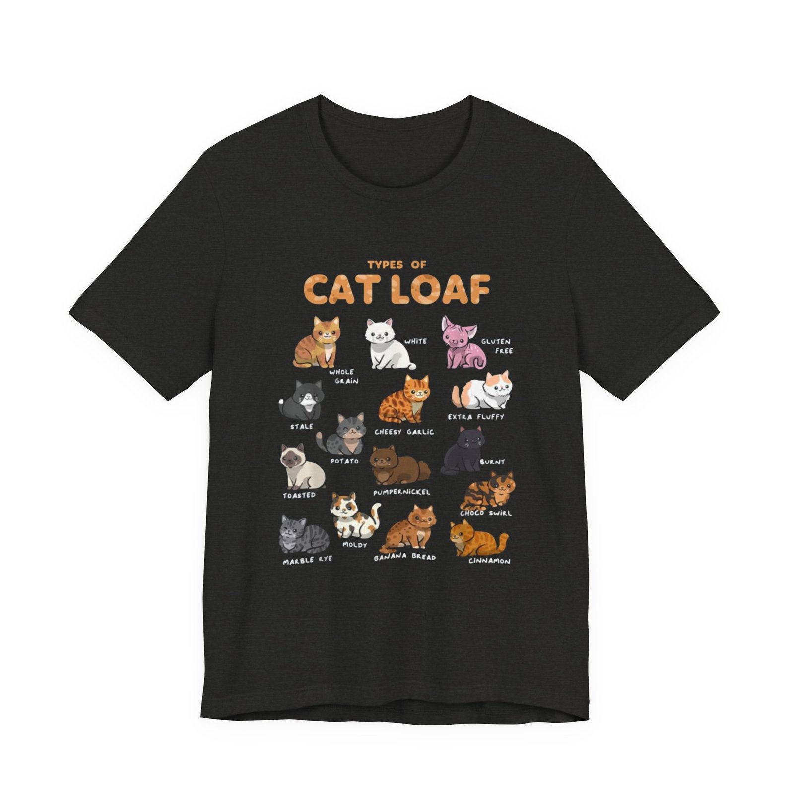 Types of Cat Loaf T-Shirt | Cute Cat Pose Illustration, Cat Lover Tee - Image 9