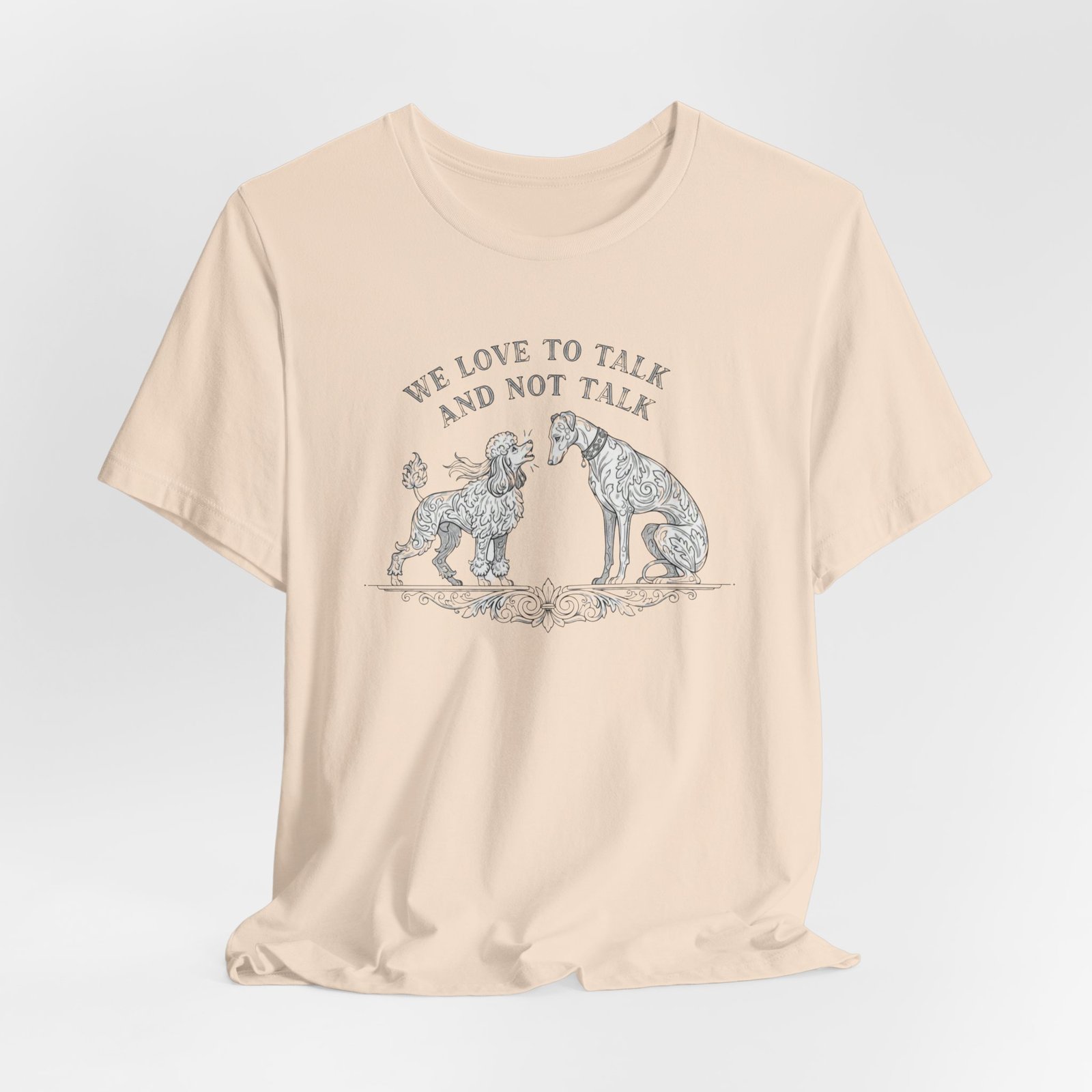 We Love to Talk and Not Talk T-Shirt | Illustrated Dogs Conversation Tee, Best in Show tee - Image 16