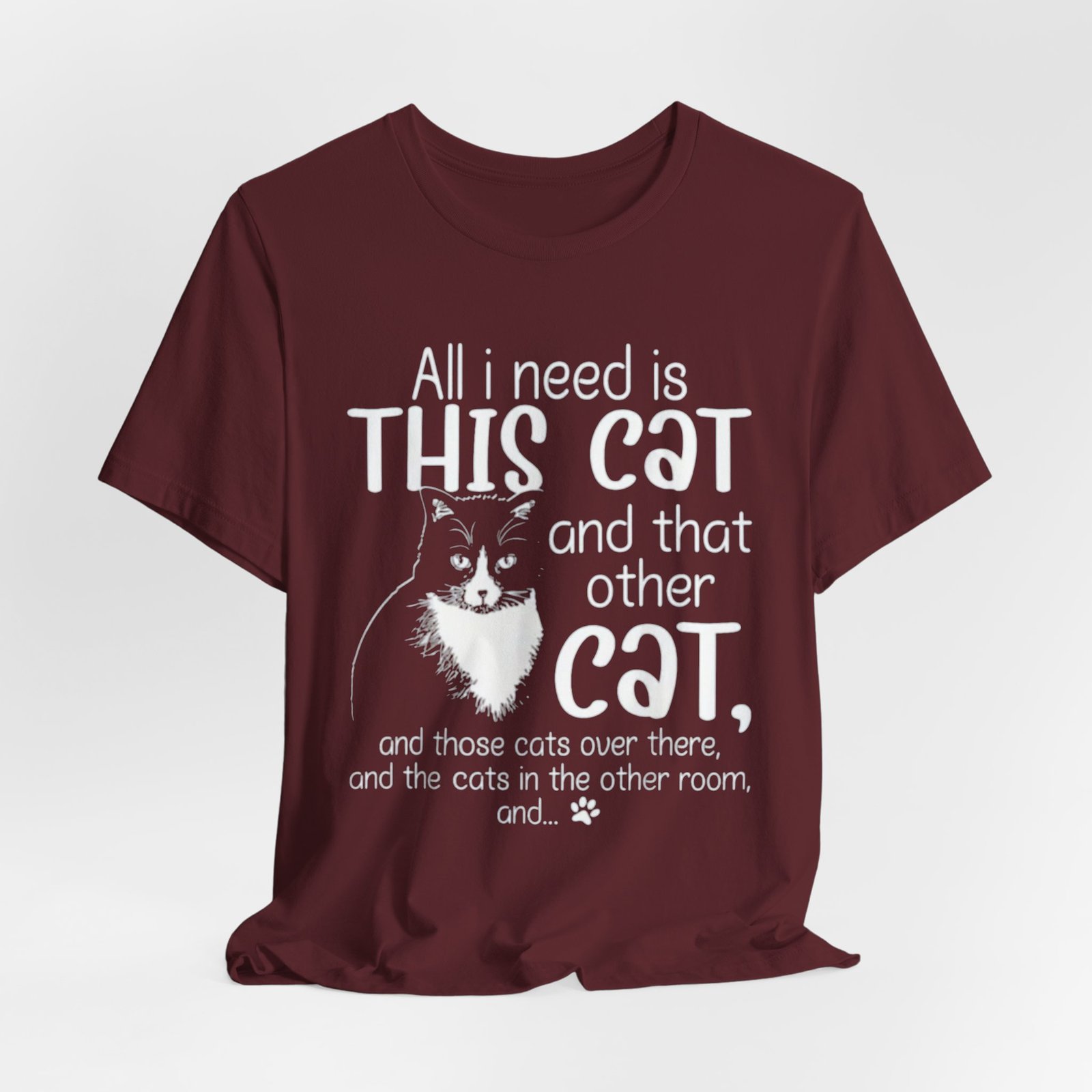 Cute Cat Illustration Tee | Cat Graphic T-Shirt - Image 36