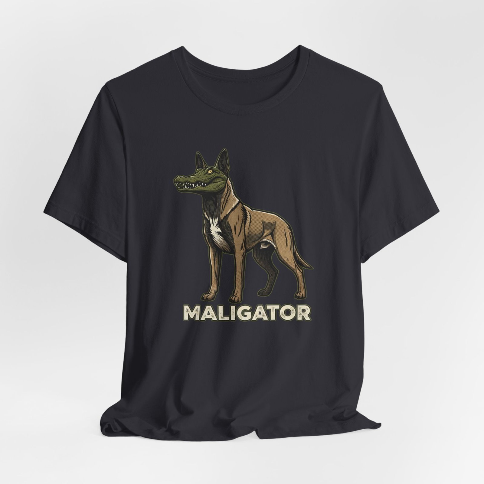 Maligator dog illustration Tee | Crocodile head canine mashup - Image 12