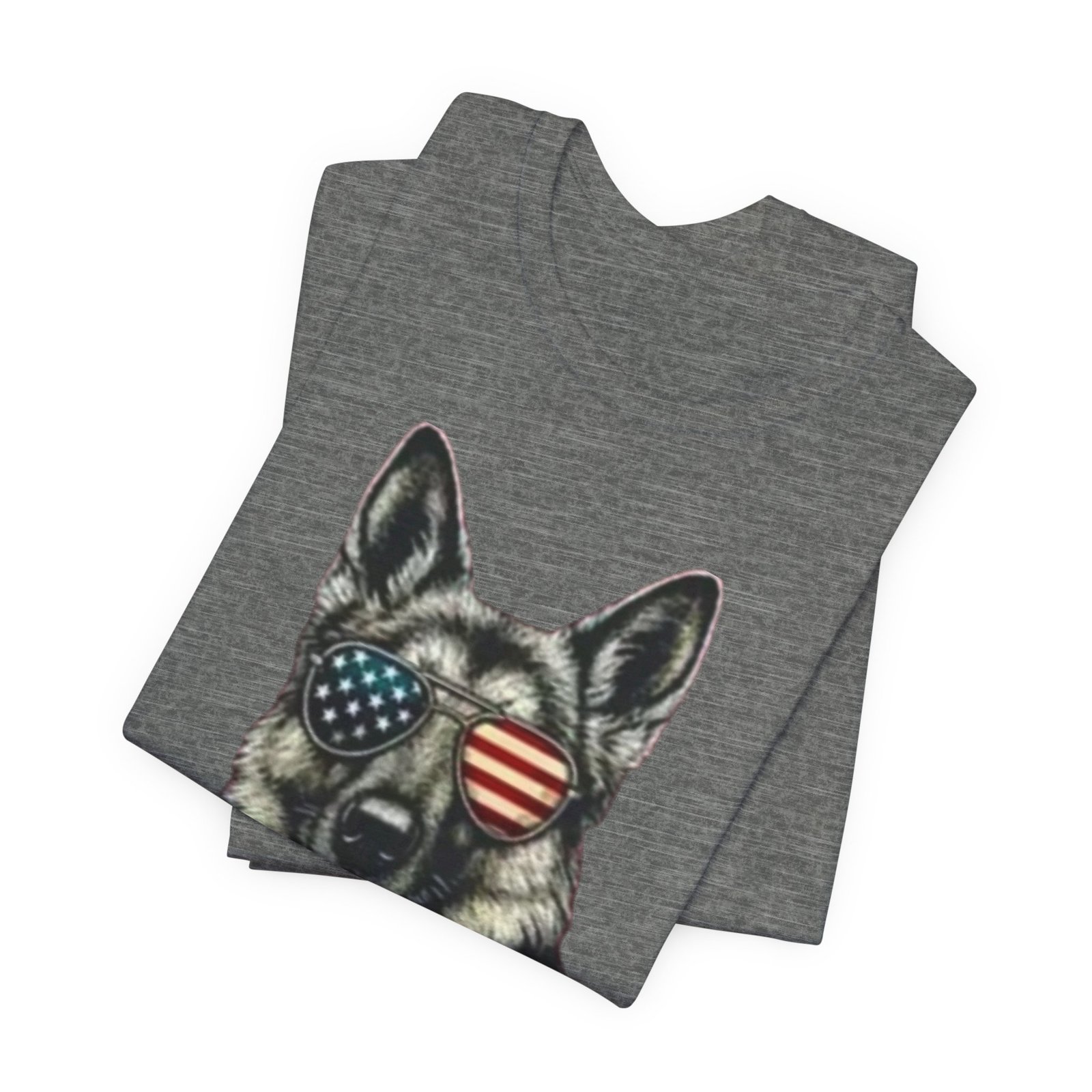 German Shepherd, American Flag Sunglasses German Shepherd T-Shirt - Image 7