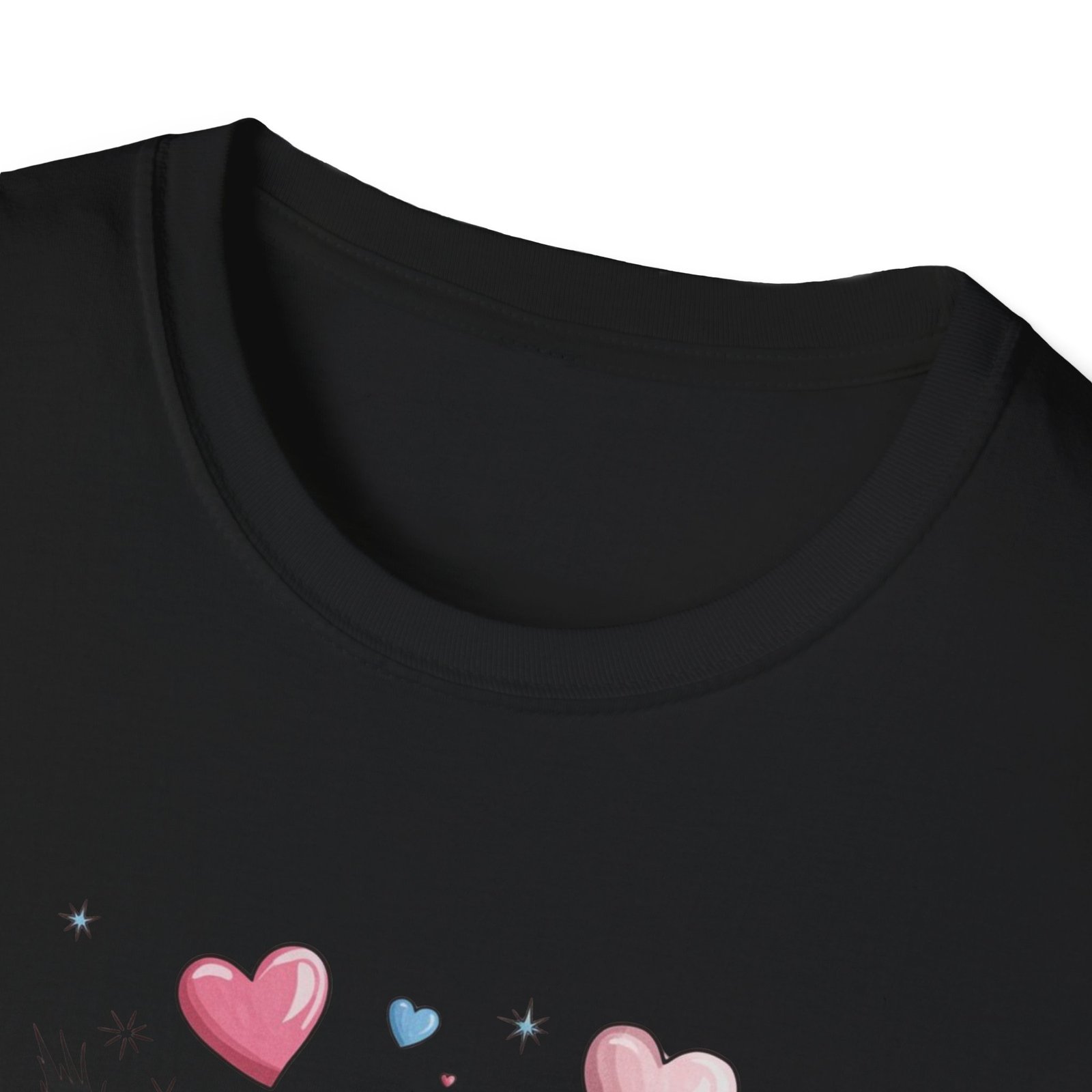 Cute Cat Love Unisex T-Shirt, Valentine's Day Tee, Cat Lover Gift, Animal Graphic Shirt - Image 3