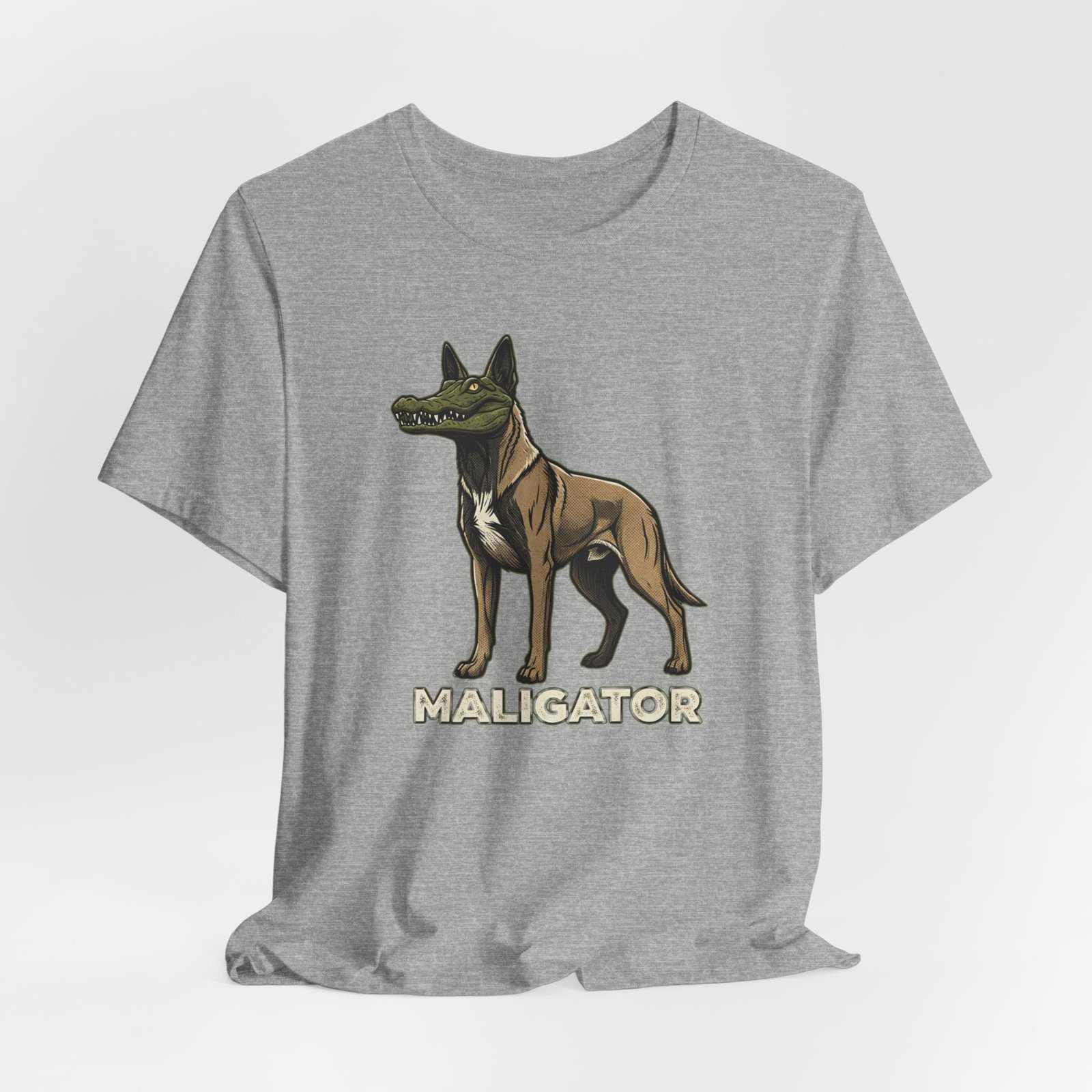 Maligator dog illustration Tee | Crocodile head canine mashup - Image 16