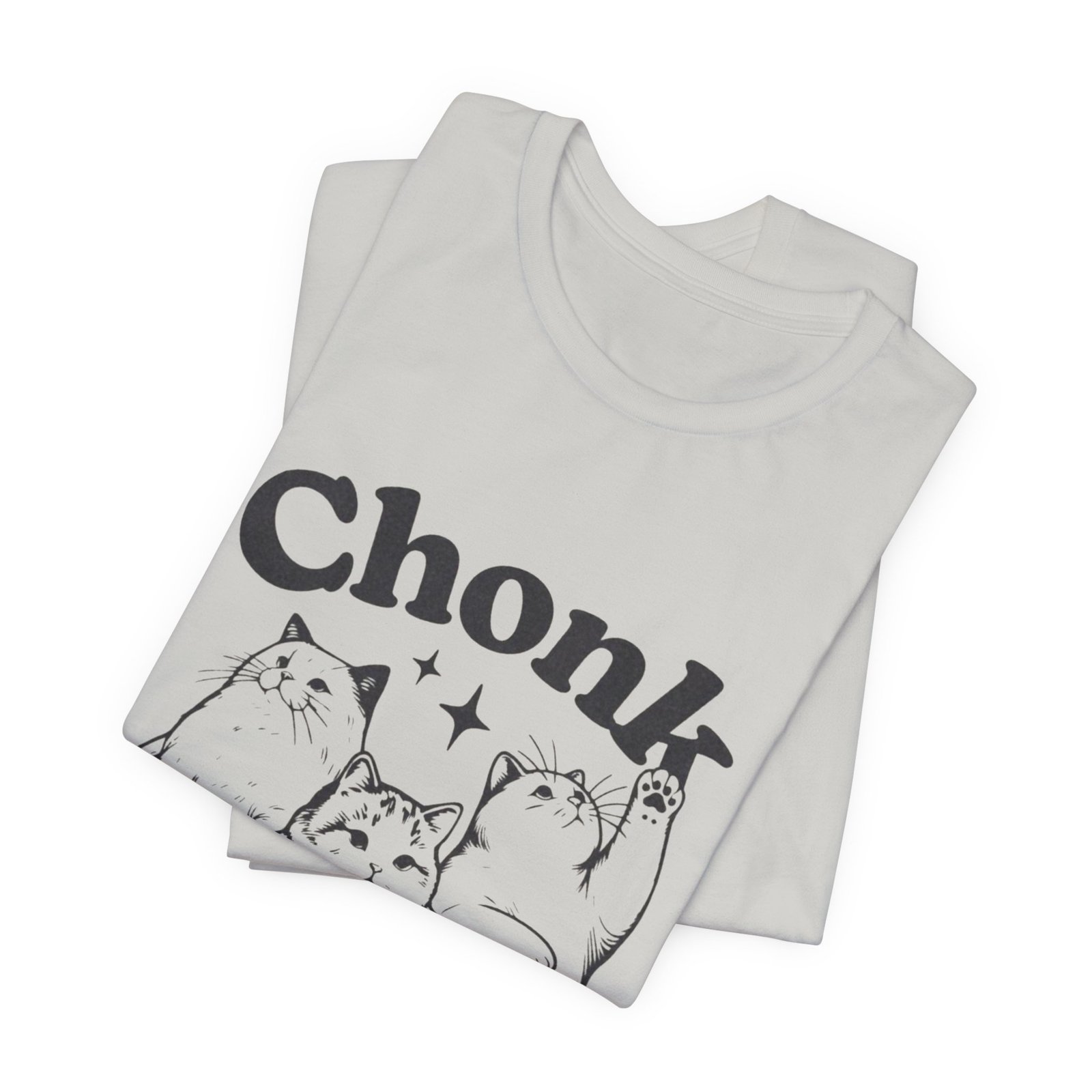 Chonk Cat Unisex Tee, Funny Cat T-Shirt, Gift for Cat Lovers, Cute Animal Shirt, Pet Lover Apparel, Casual Wear - Image 11