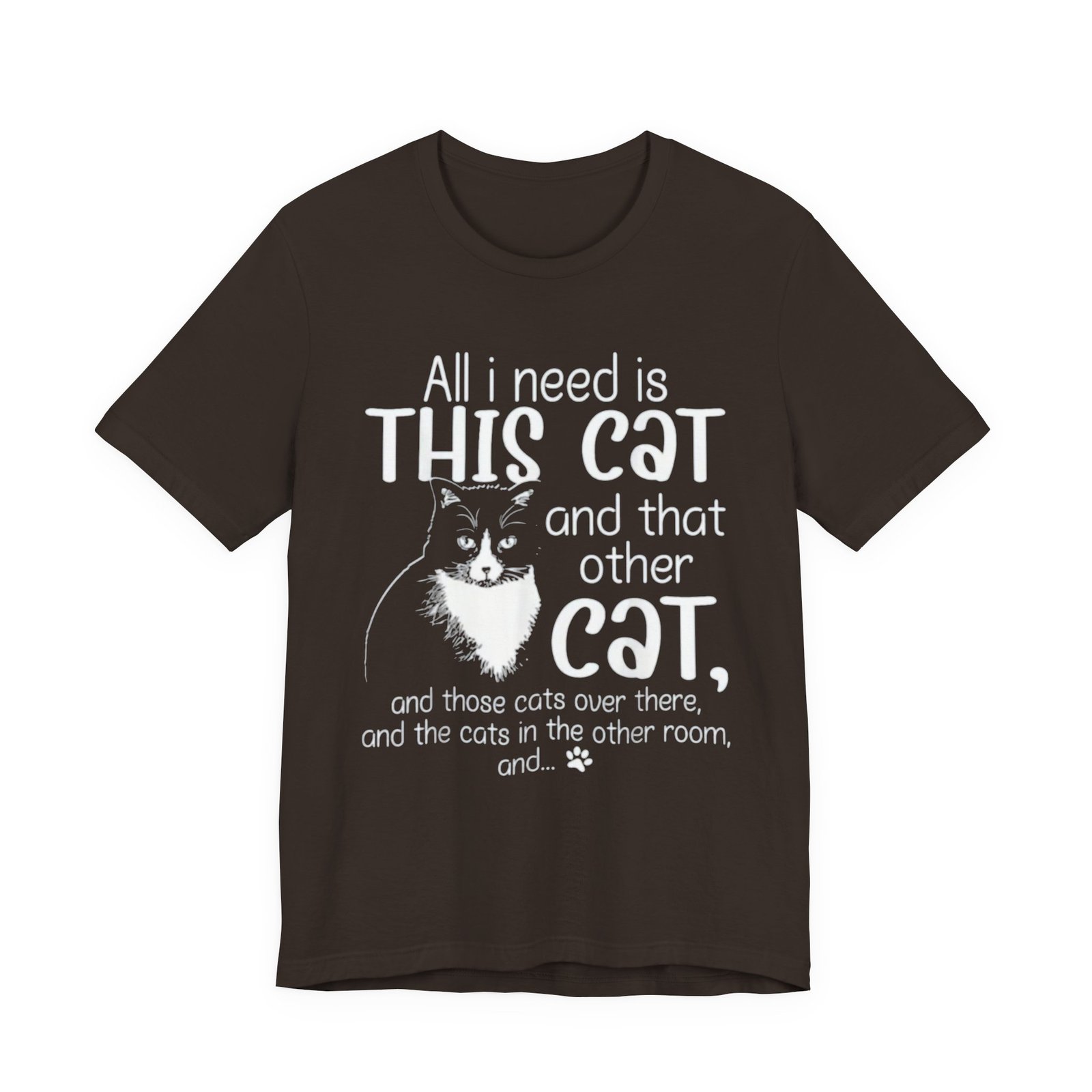 Cute Cat Illustration Tee | Cat Graphic T-Shirt - Image 5