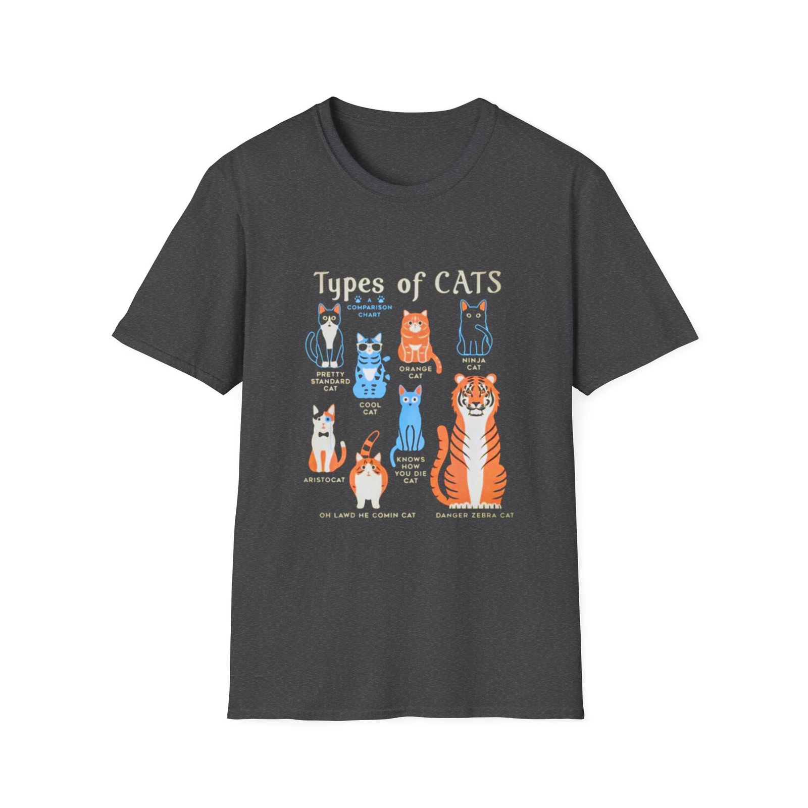 Types of Cats illustration T-Shirt | Cute cat breeds graphic tee - Image 13