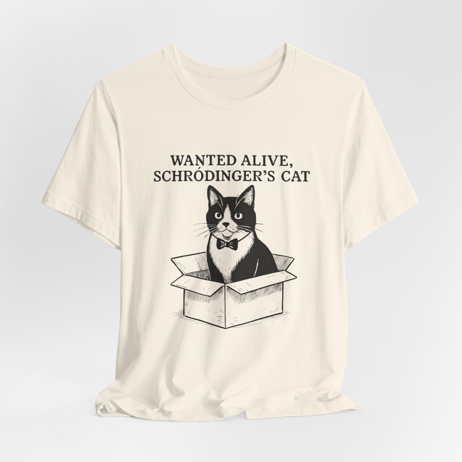 Schrödinger's Cat in Box T-Shirt | Funny Science Cat Tee - Image 12