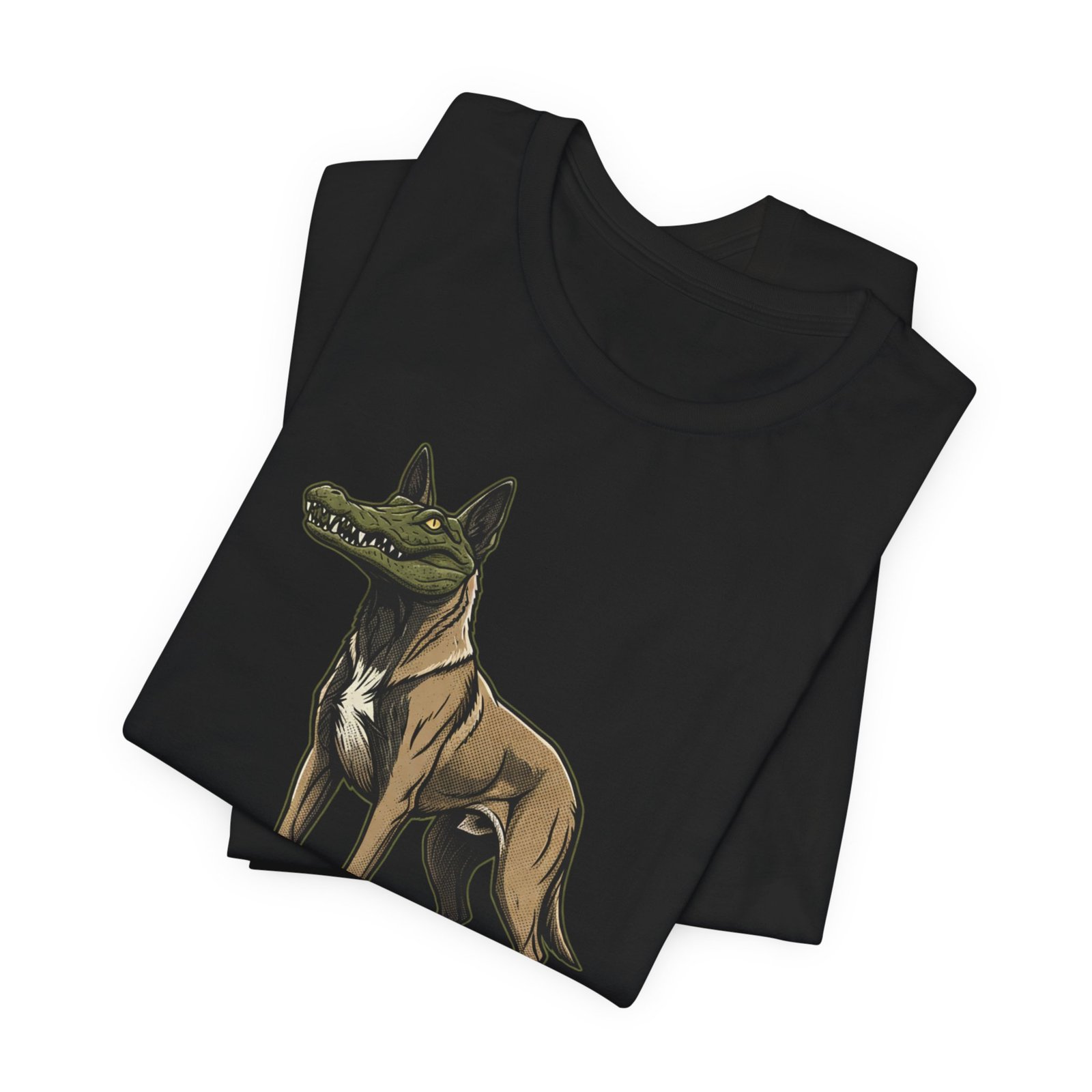 Maligator dog illustration Tee | Crocodile head canine mashup - Image 4