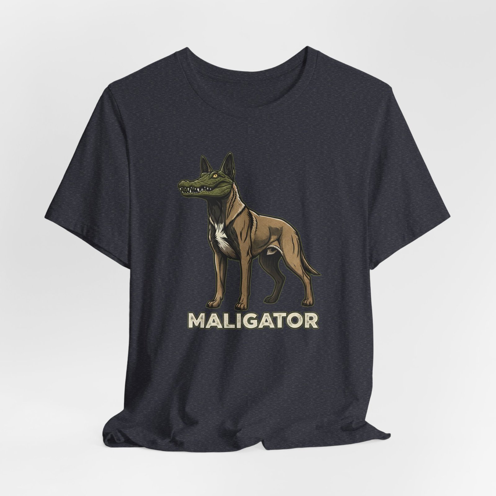 Maligator dog illustration Tee | Crocodile head canine mashup - Image 28