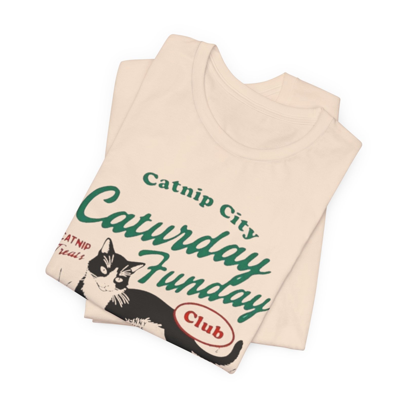 Catnip City Caturday Funday Cat T-Shirt | Vintage Cat Graphic Tee - Image 15