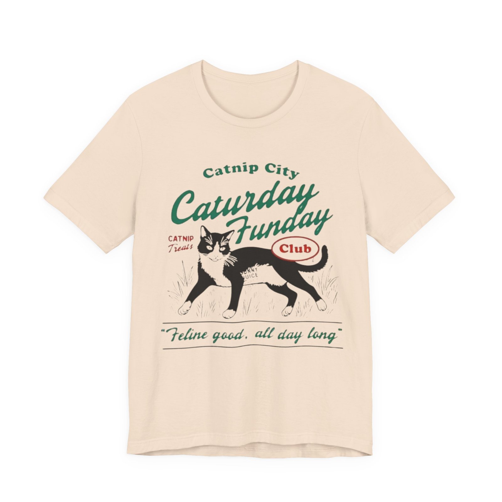Catnip City Caturday Funday Cat T-Shirt | Vintage Cat Graphic Tee - Image 13