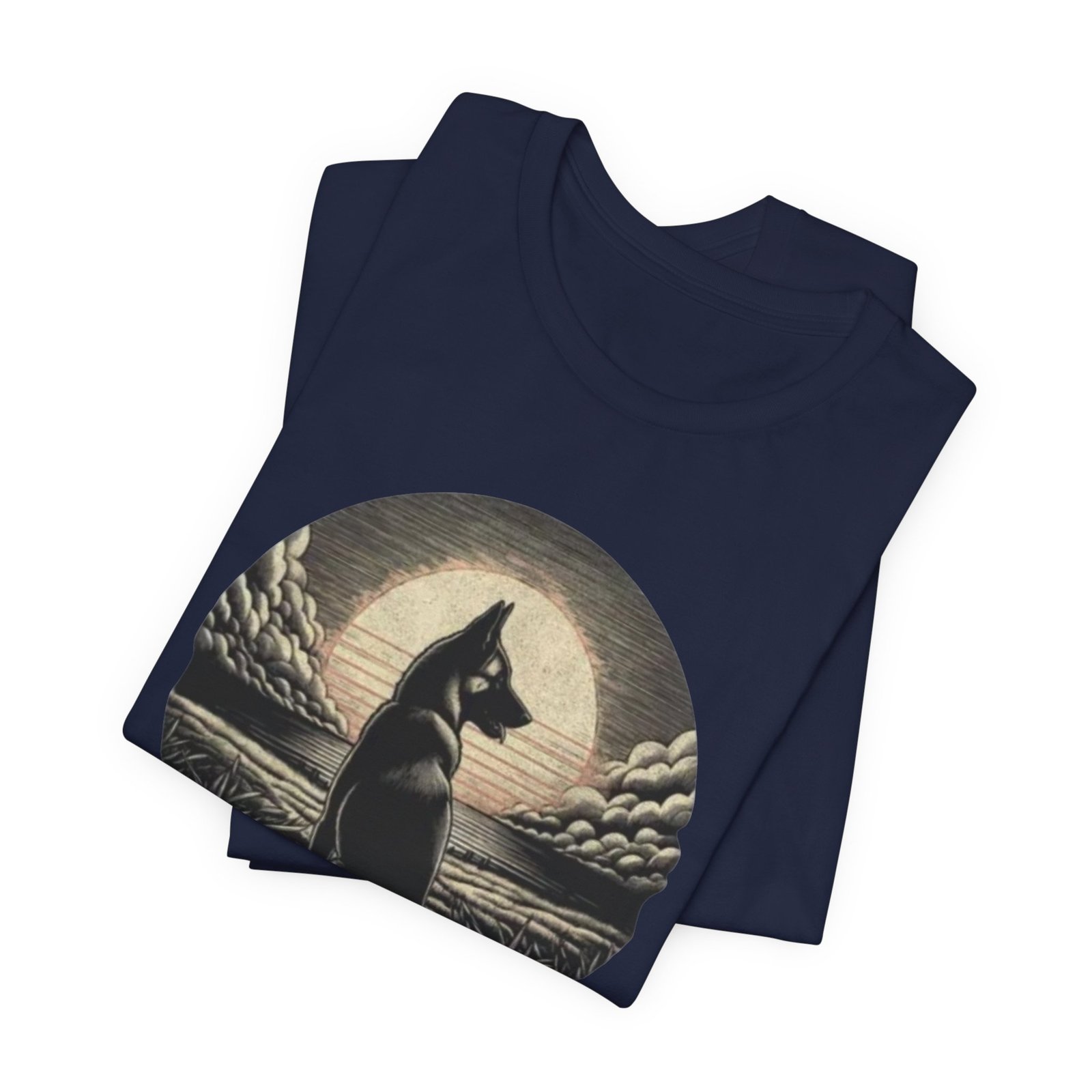 Belgian malinios silhouette sunset circle Tee | Nature, Moonlit Landscape - Image 27
