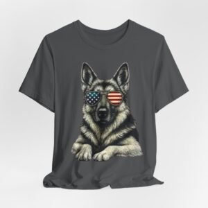 German Shepherd, American Flag Sunglasses German Shepherd T-Shirt