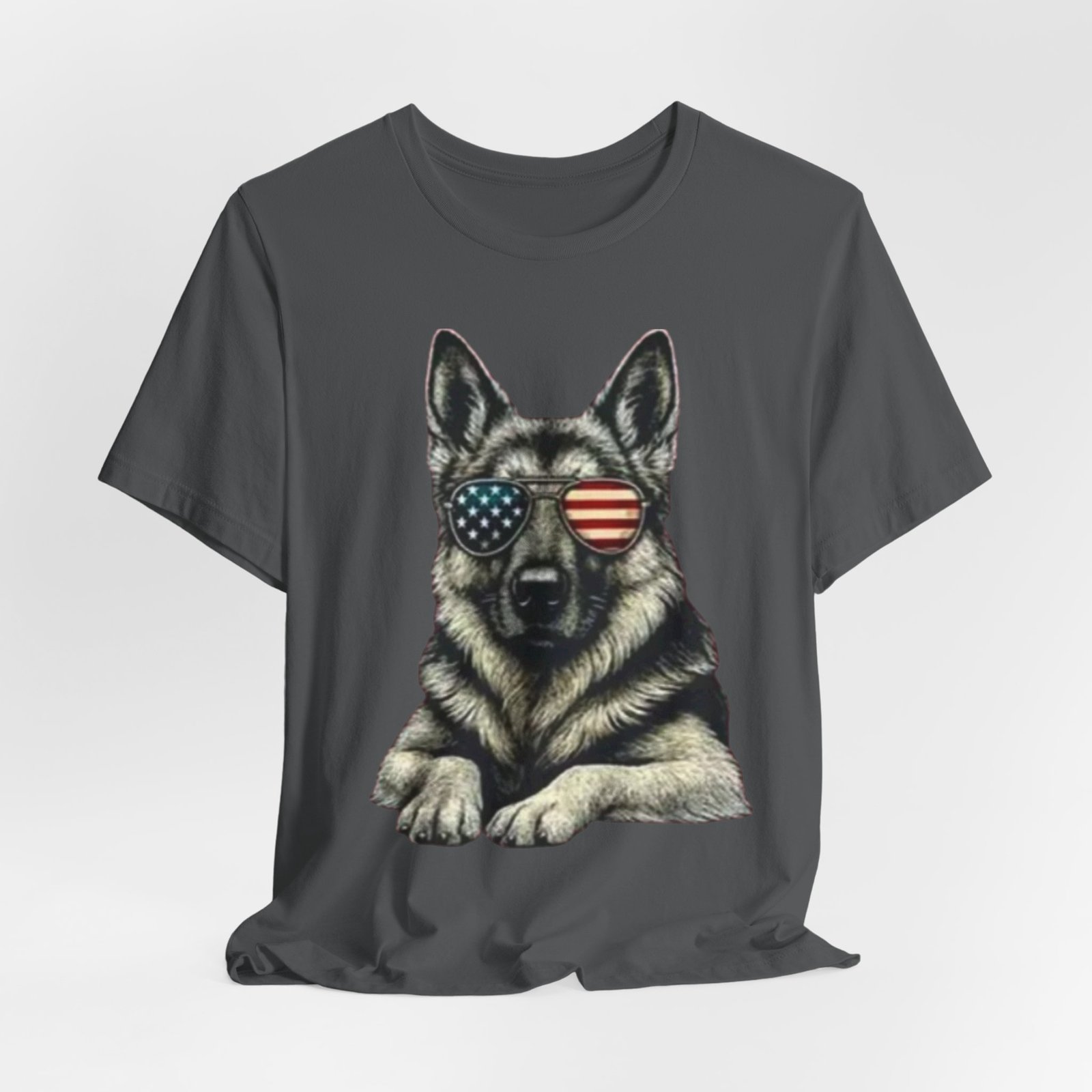 German Shepherd, American Flag Sunglasses German Shepherd T-Shirt