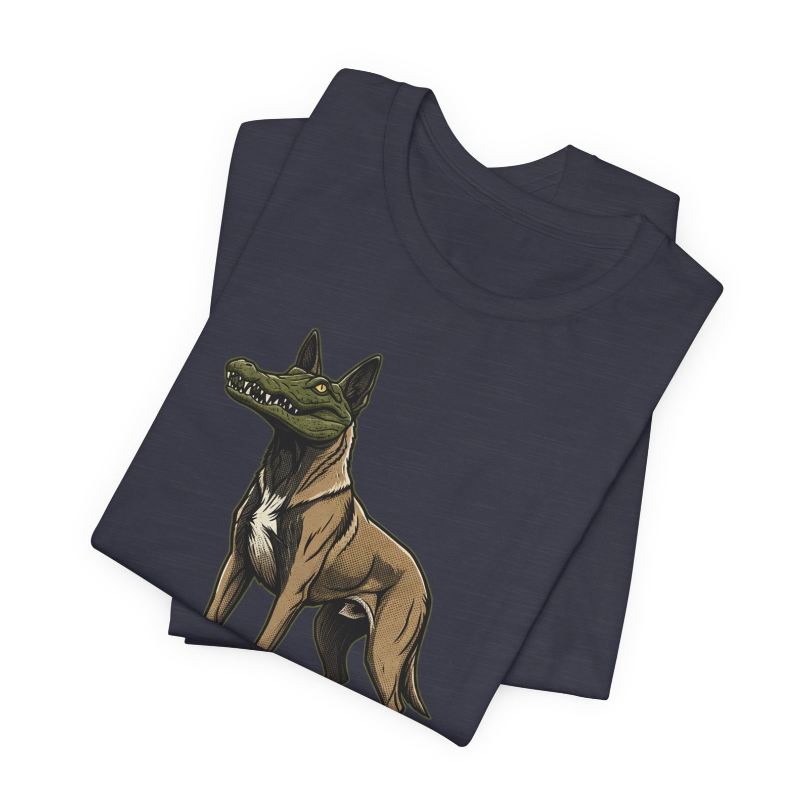 Maligator dog illustration Tee | Crocodile head canine mashup - Image 31