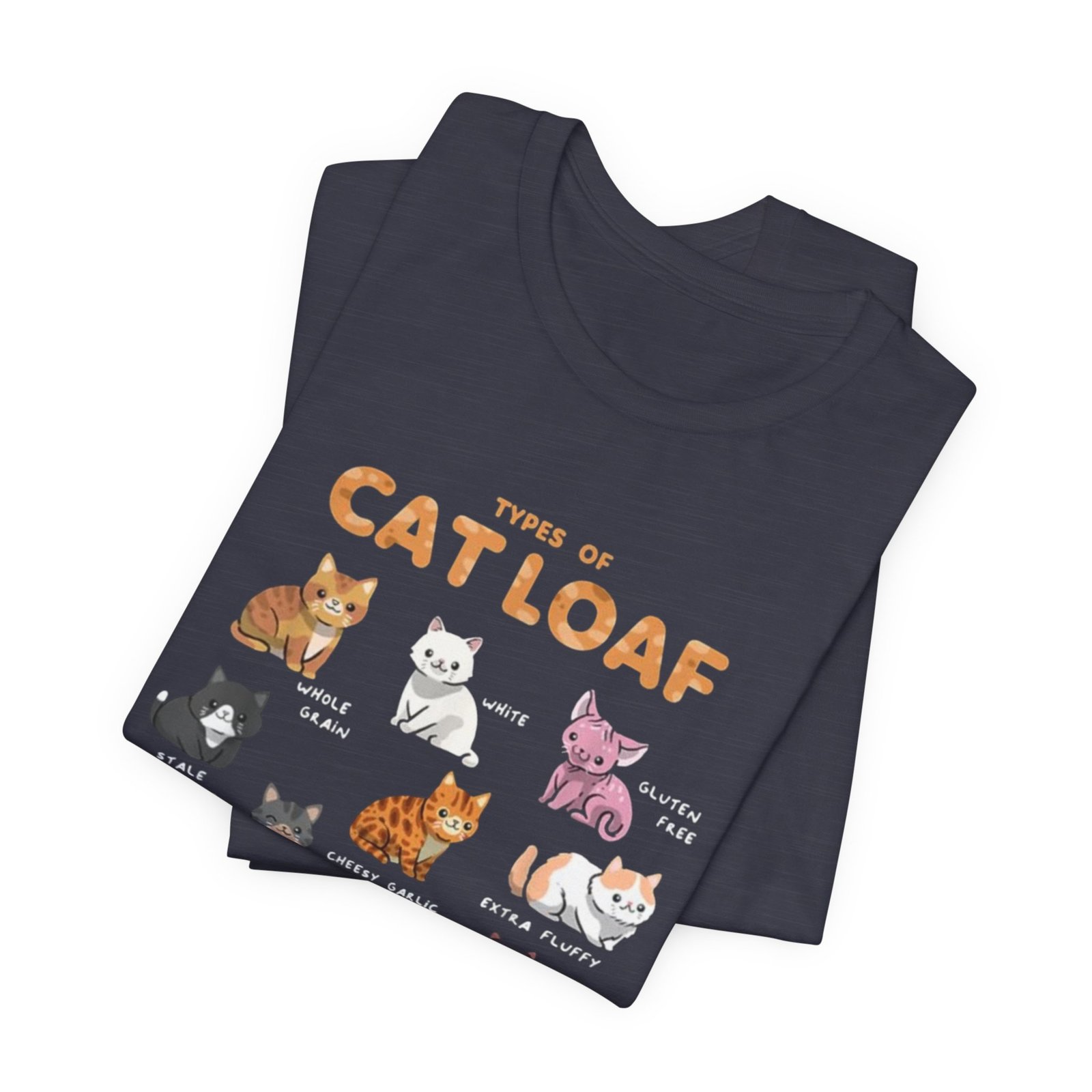 Types of Cat Loaf T-Shirt | Cute Cat Pose Illustration, Cat Lover Tee - Image 35